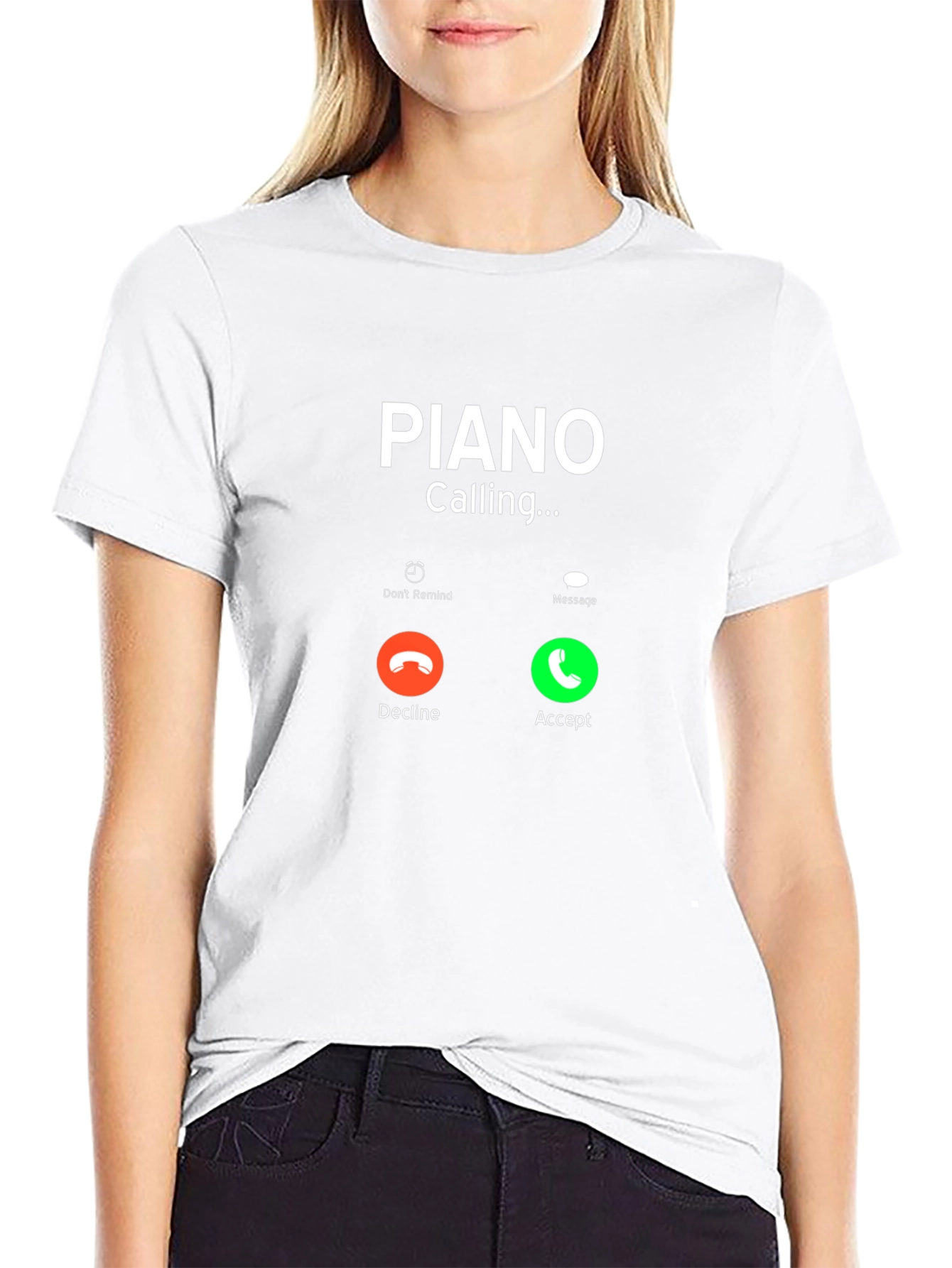 Black Piano Calling Black T-Shirt view 9