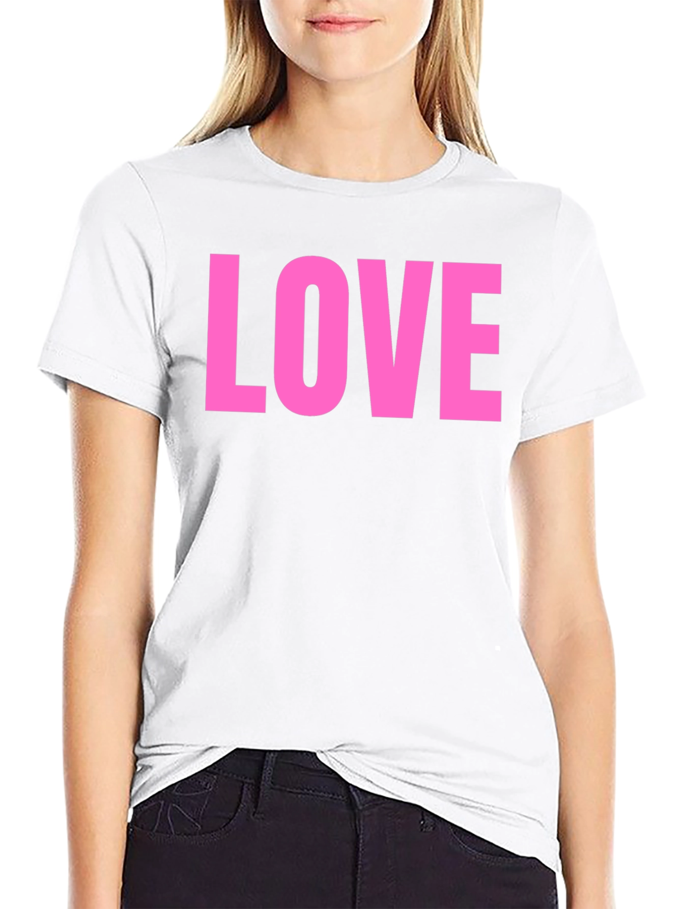 Black Love Graphic Tee - Black Casual T-Shirt view 9