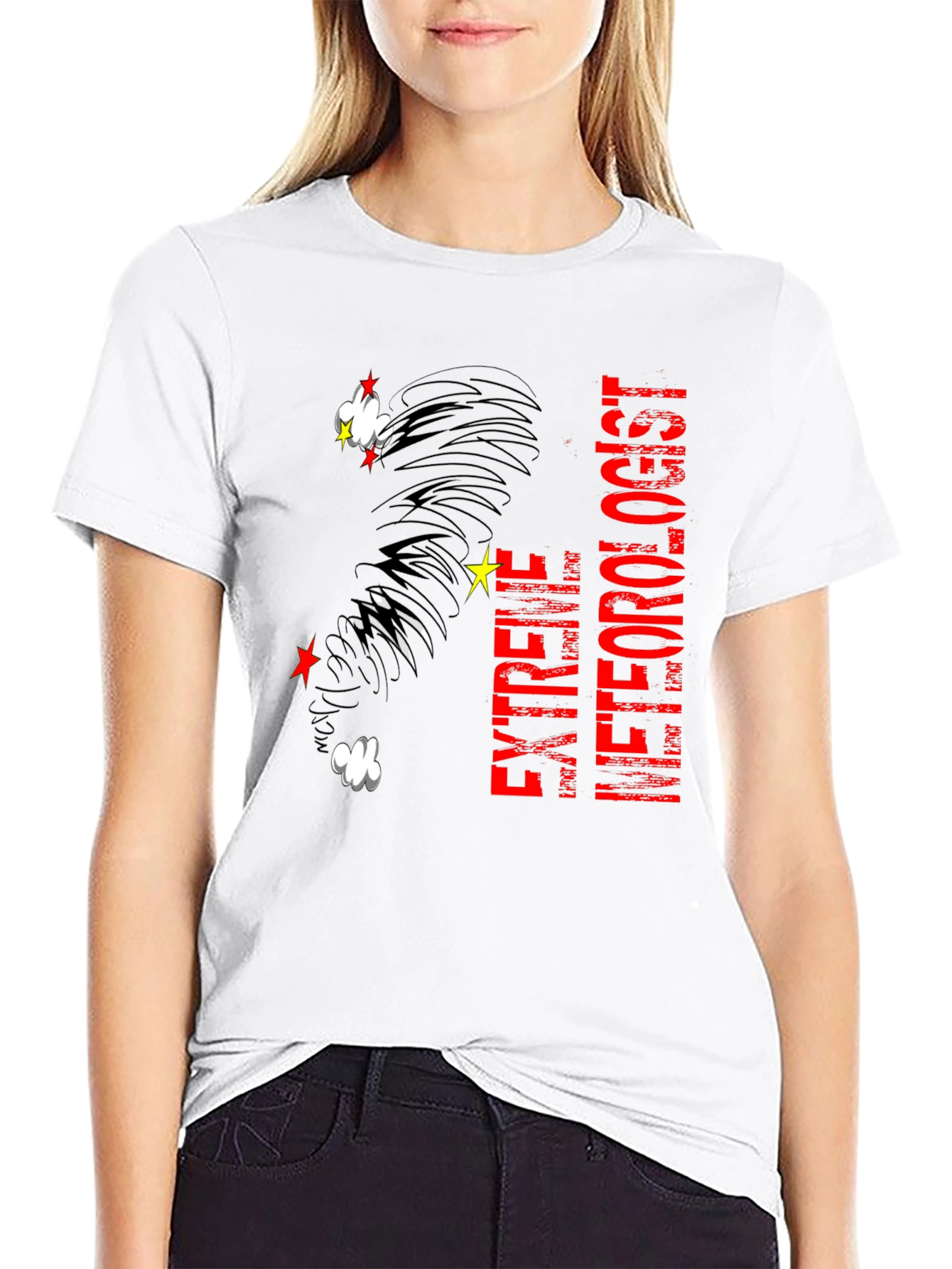 Black Extreme Meteorologist Black Graphic Tee view 9