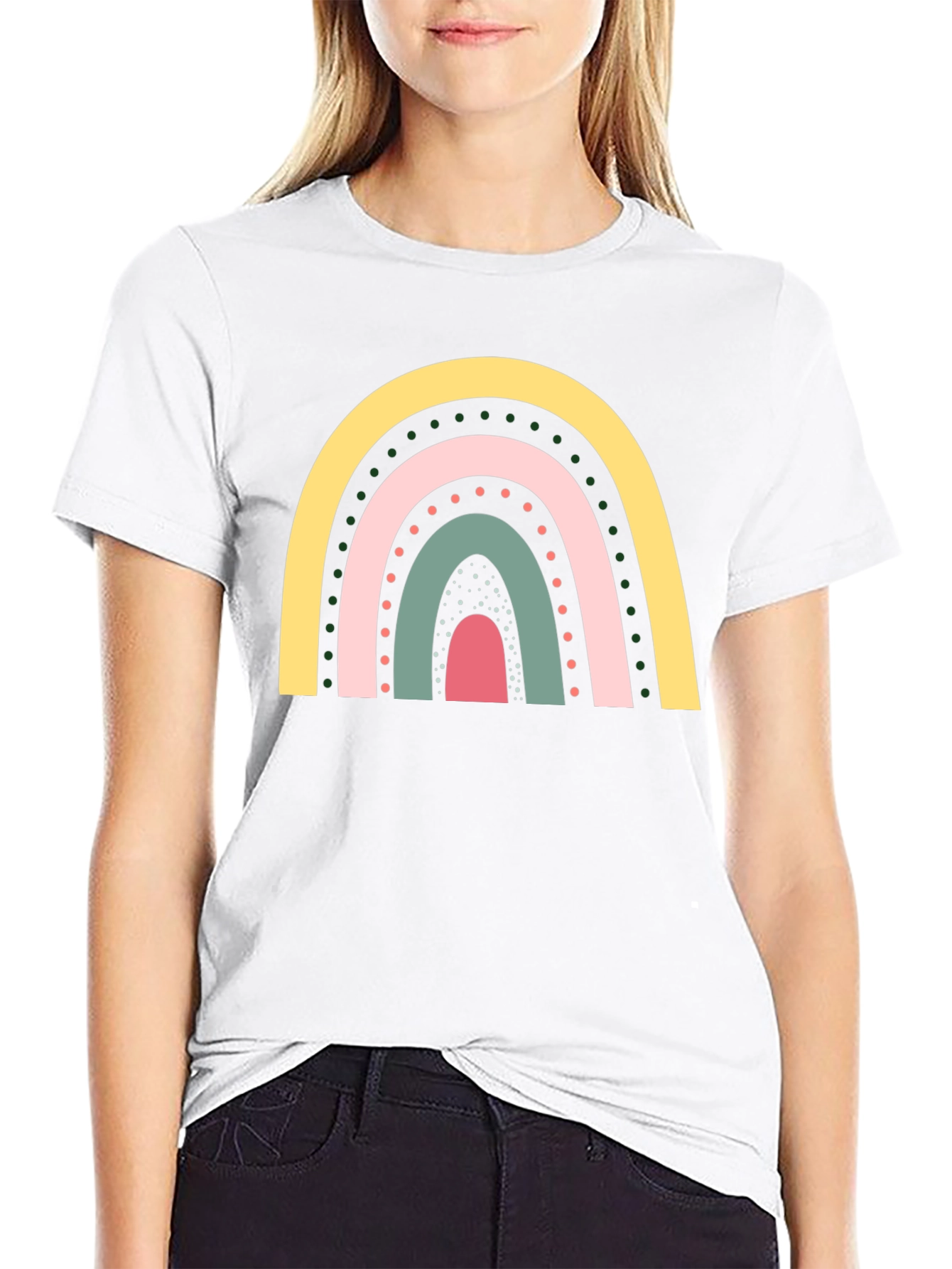 Black Rainbow Graphic Tee - Stylish & Comfortable view 9