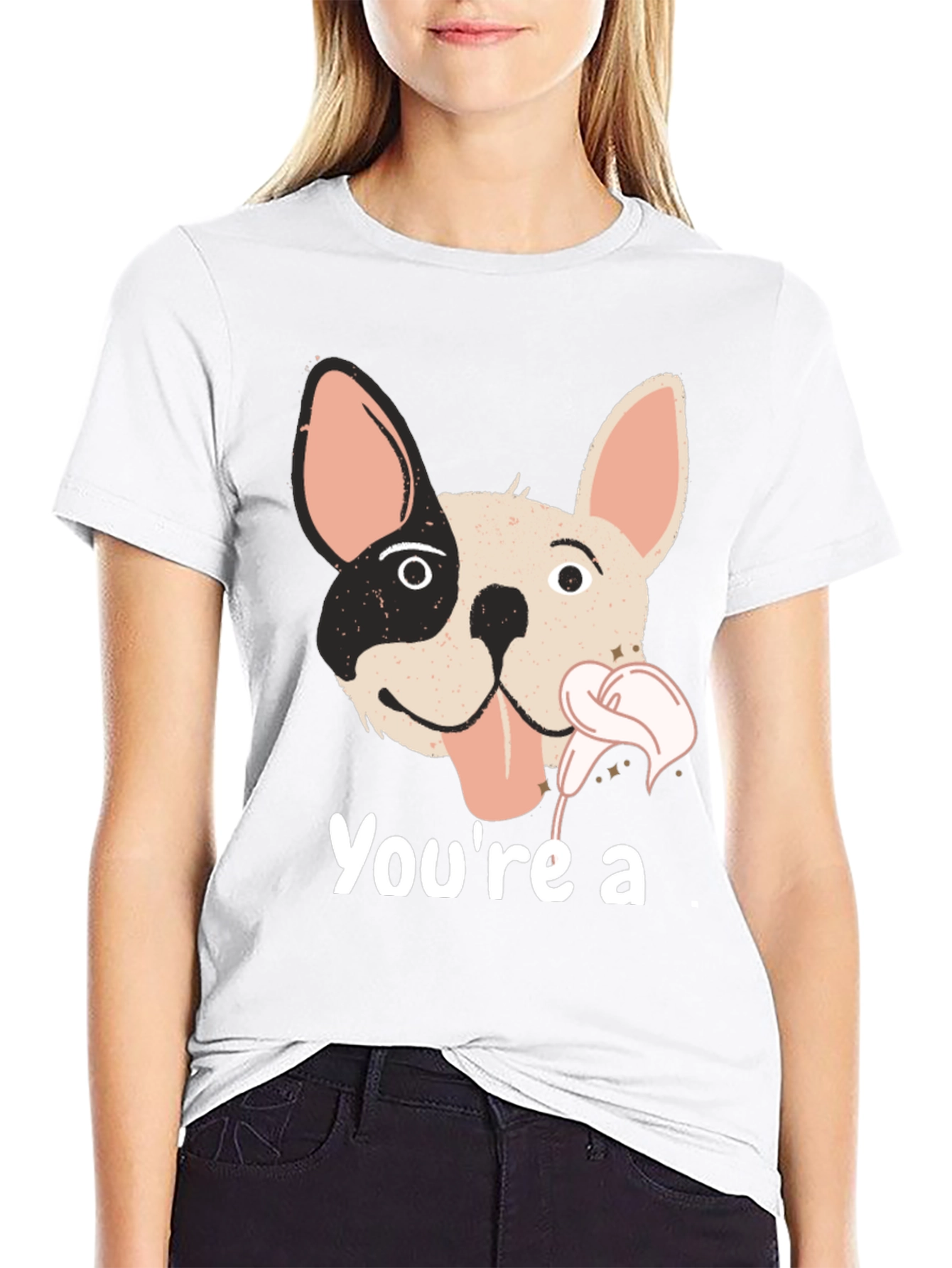 Black Funny Dog Graphic T-Shirt view 9