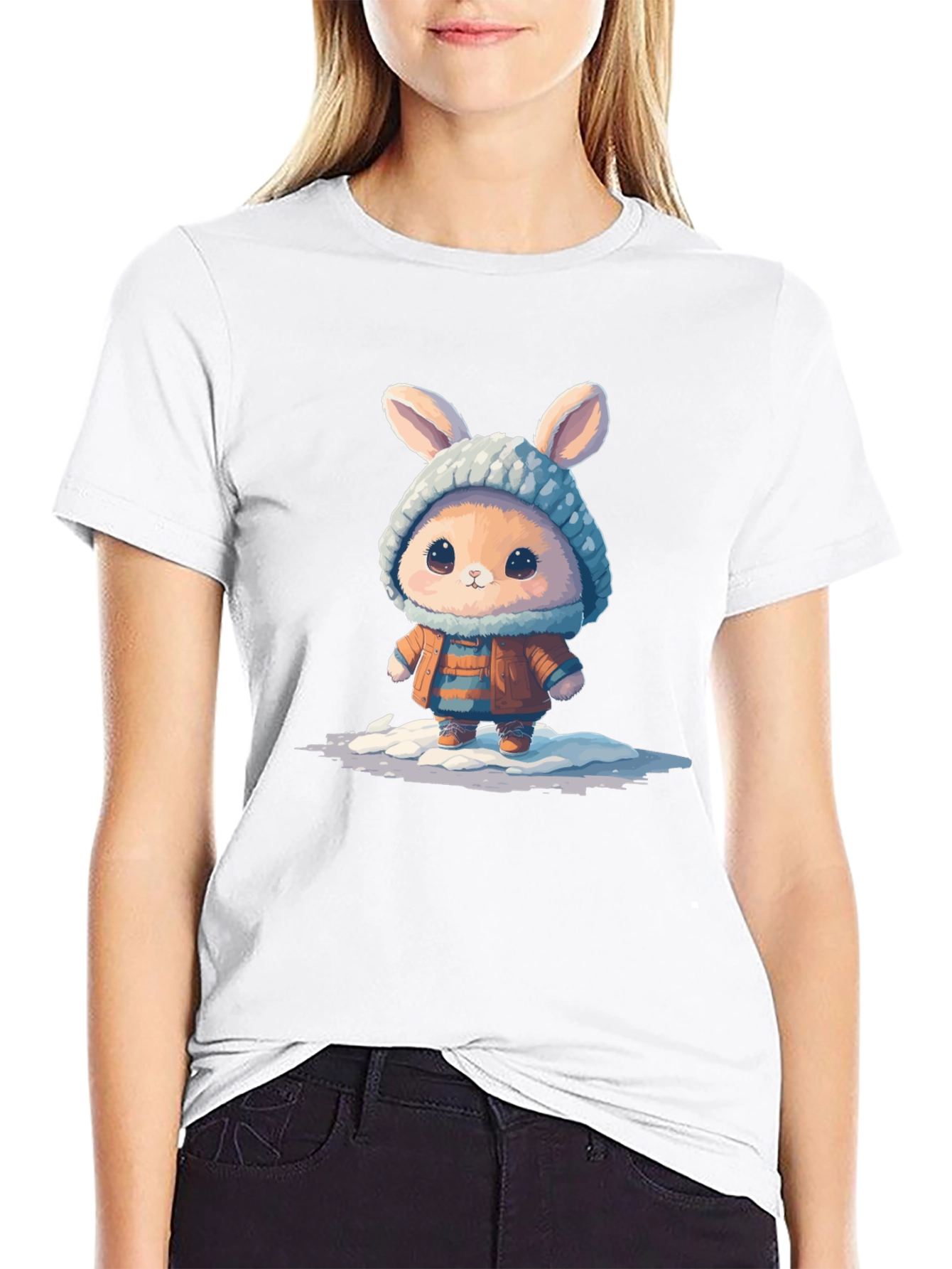 Cute Bunny Graphic Tee - Unisex Cotton T-Shirt - 9