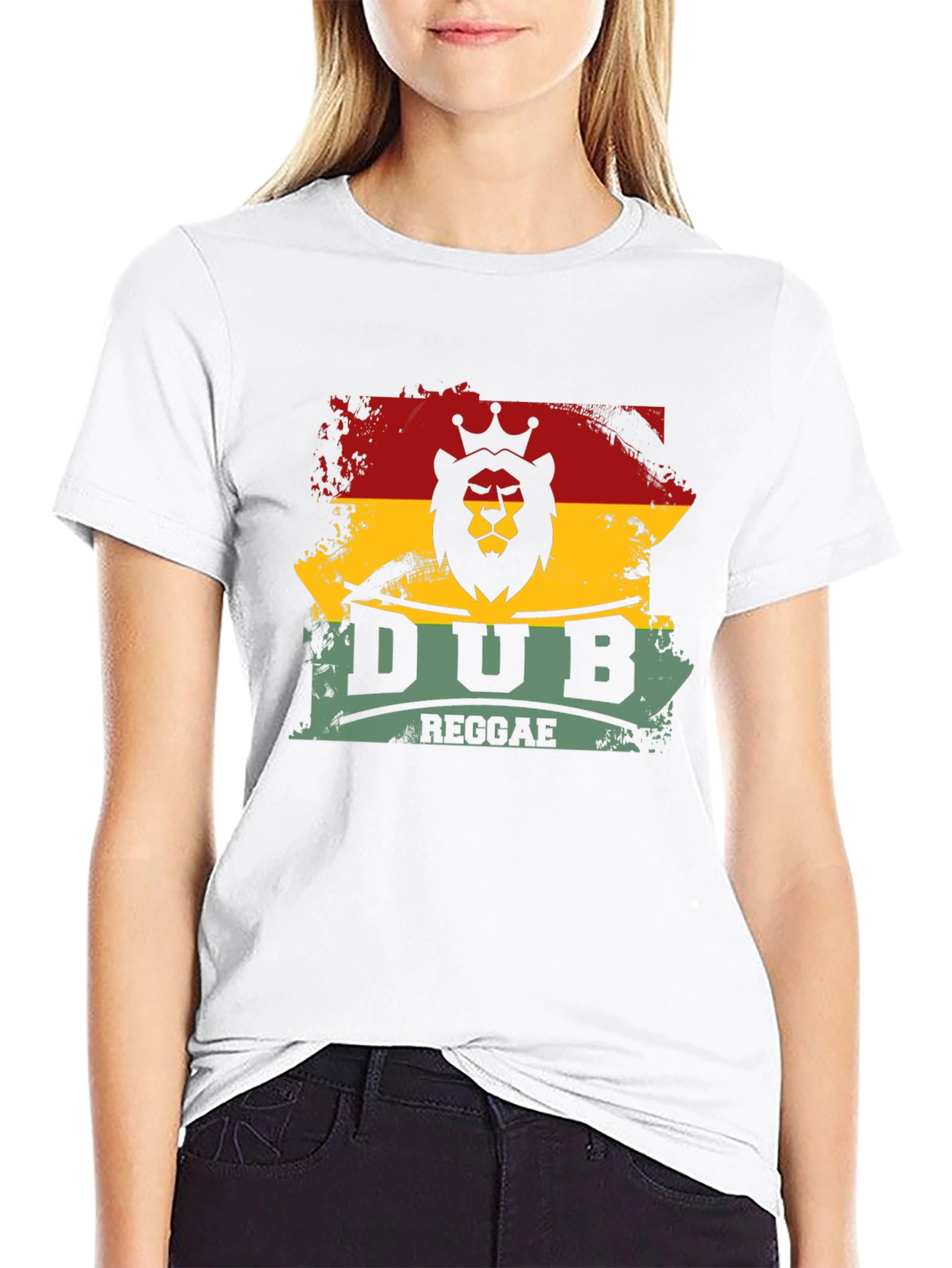 Black Rasta Lion Dub Reggae T-Shirt view 9