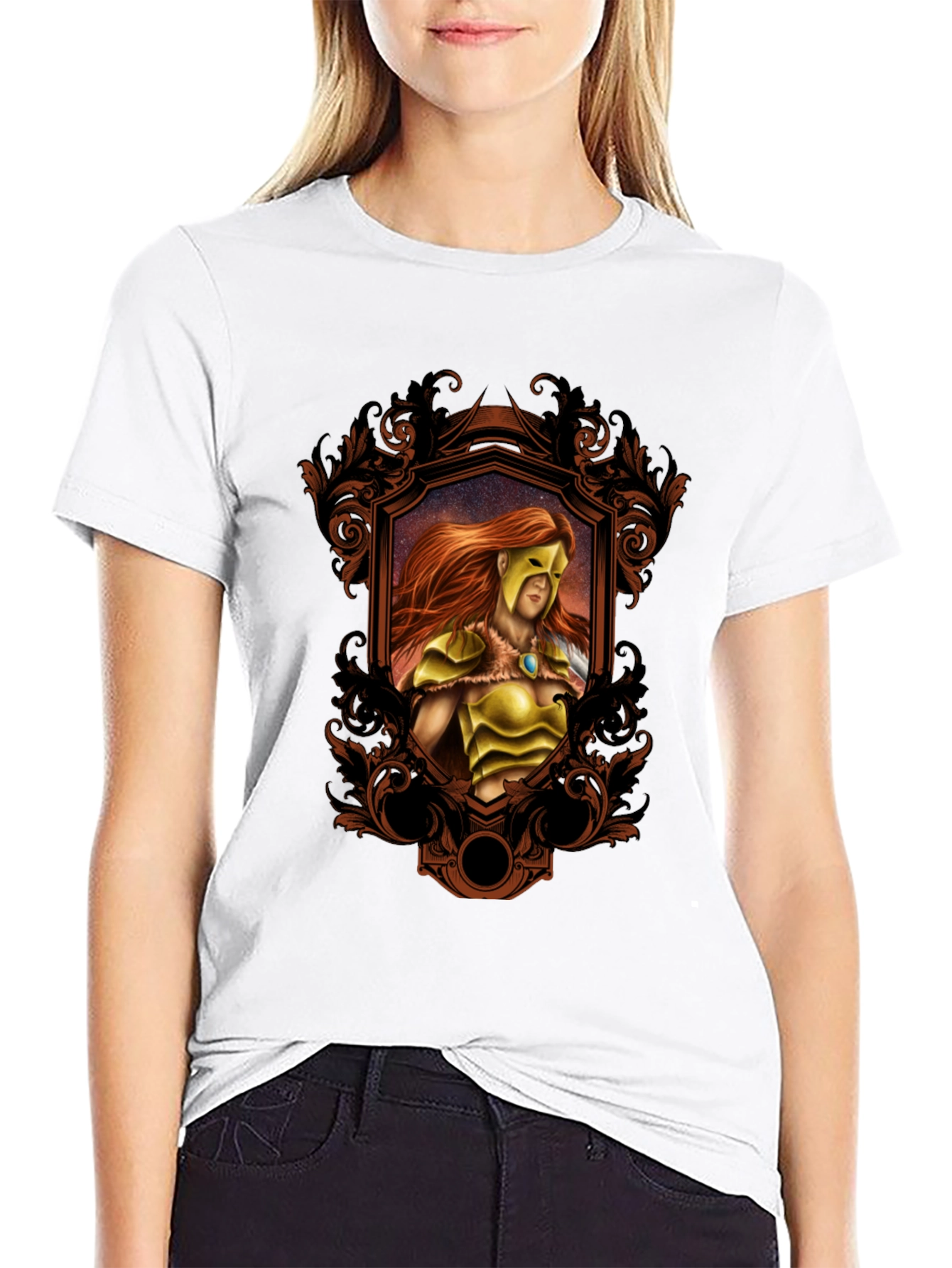 Black Warrior Framed T-Shirt - Black view 9