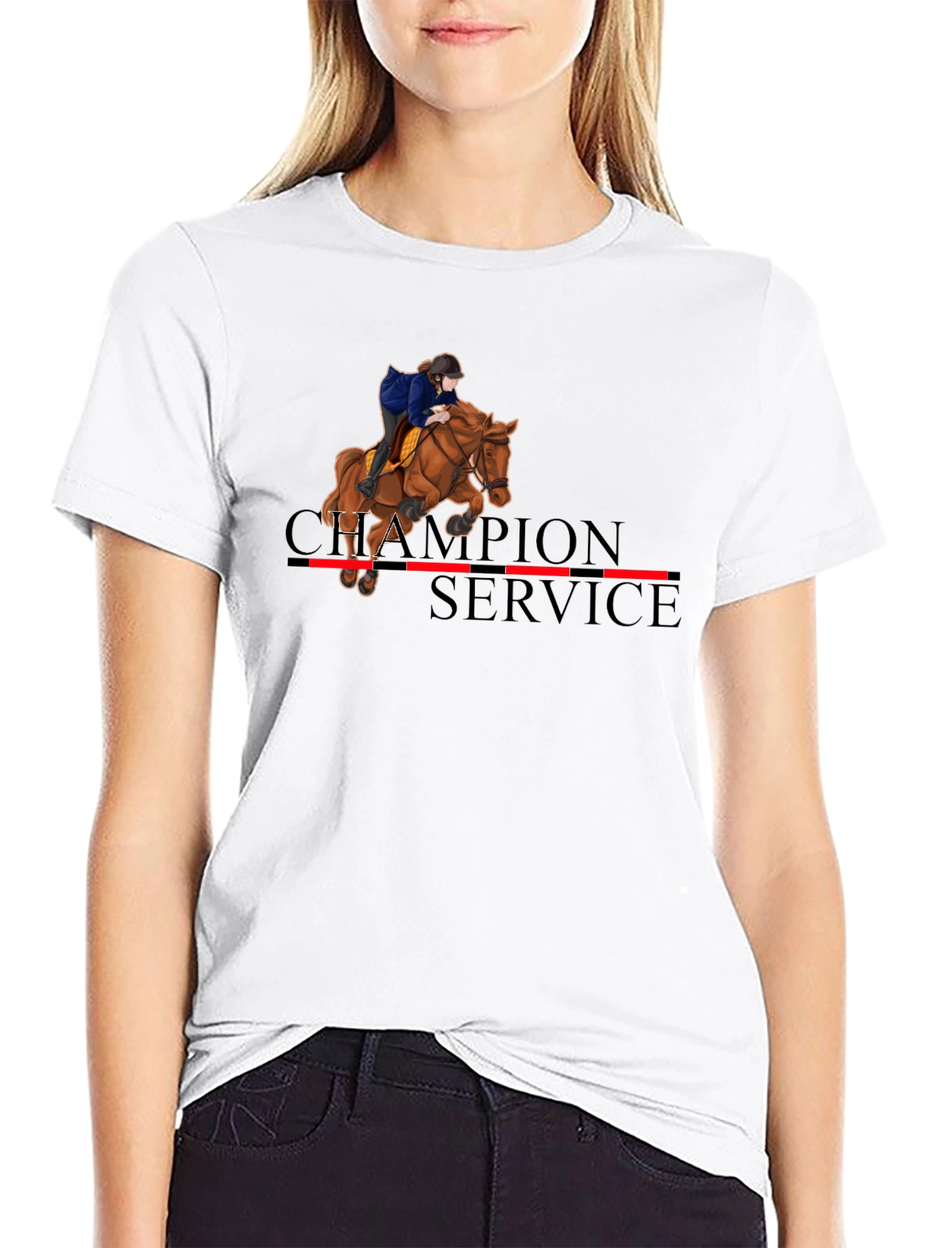 Equestrian Champion Service Black T-Shirt - 9