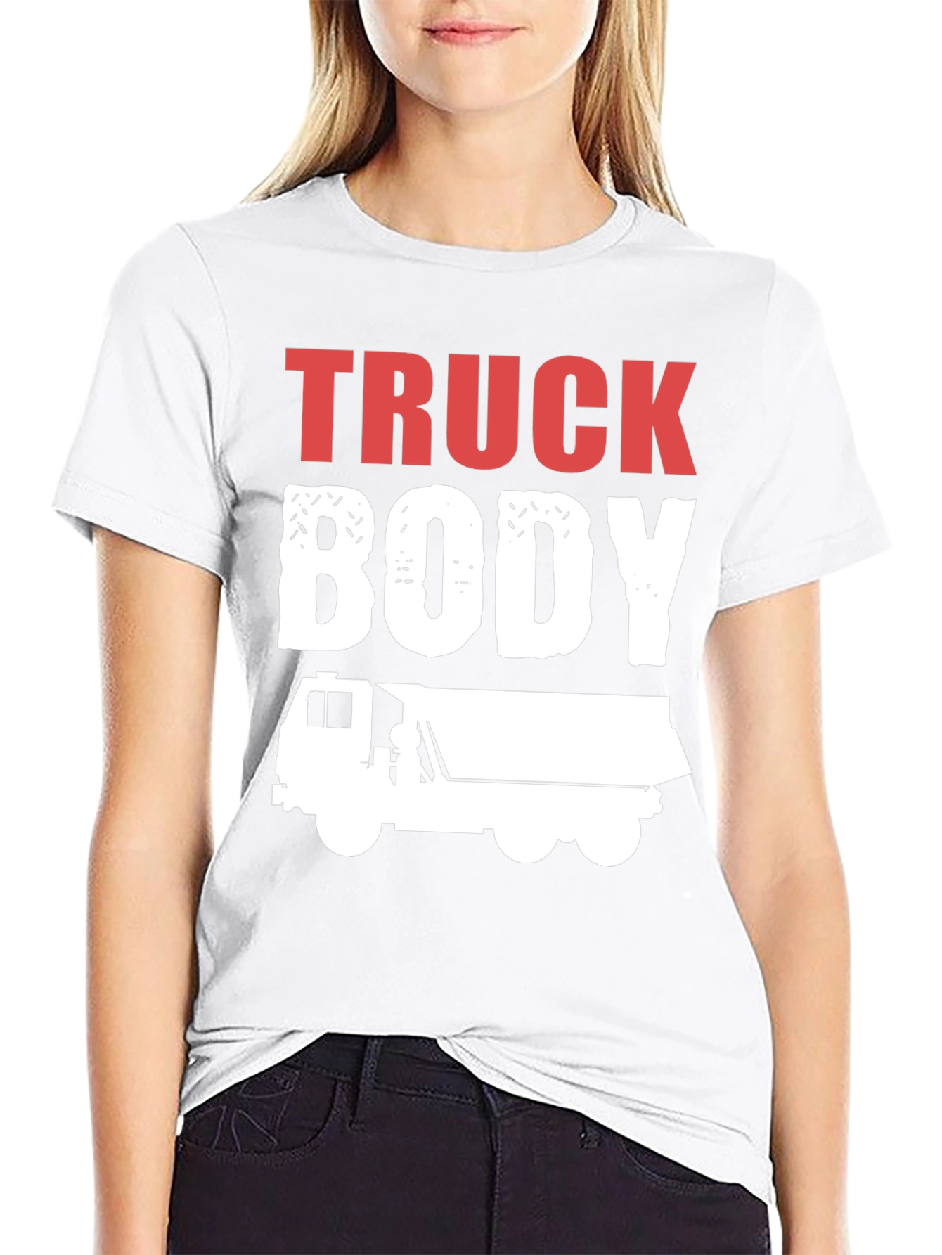 Black Truck Body T-Shirt - Men's Funny Graphic Tee view 9