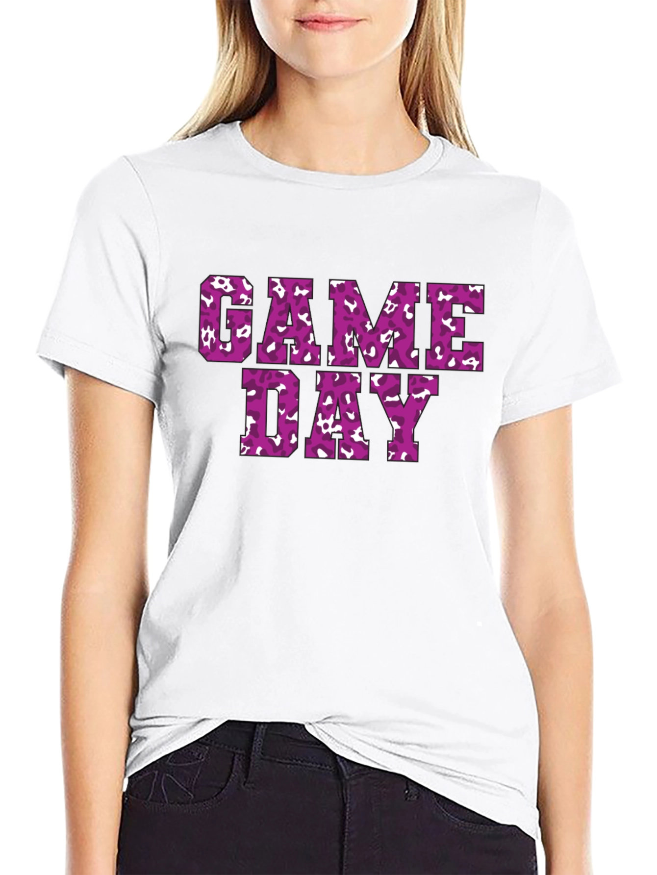 Black Game Day Print T-Shirt view 9