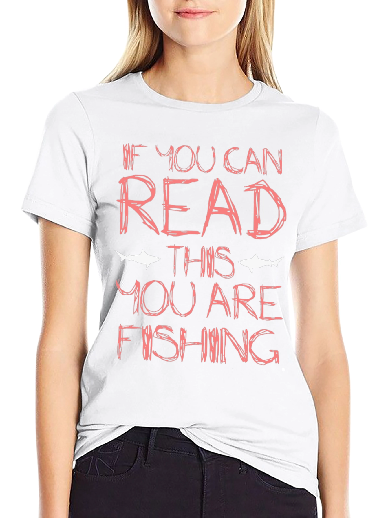 Black Funny Fishing T-Shirt - If You Can Read This view 9
