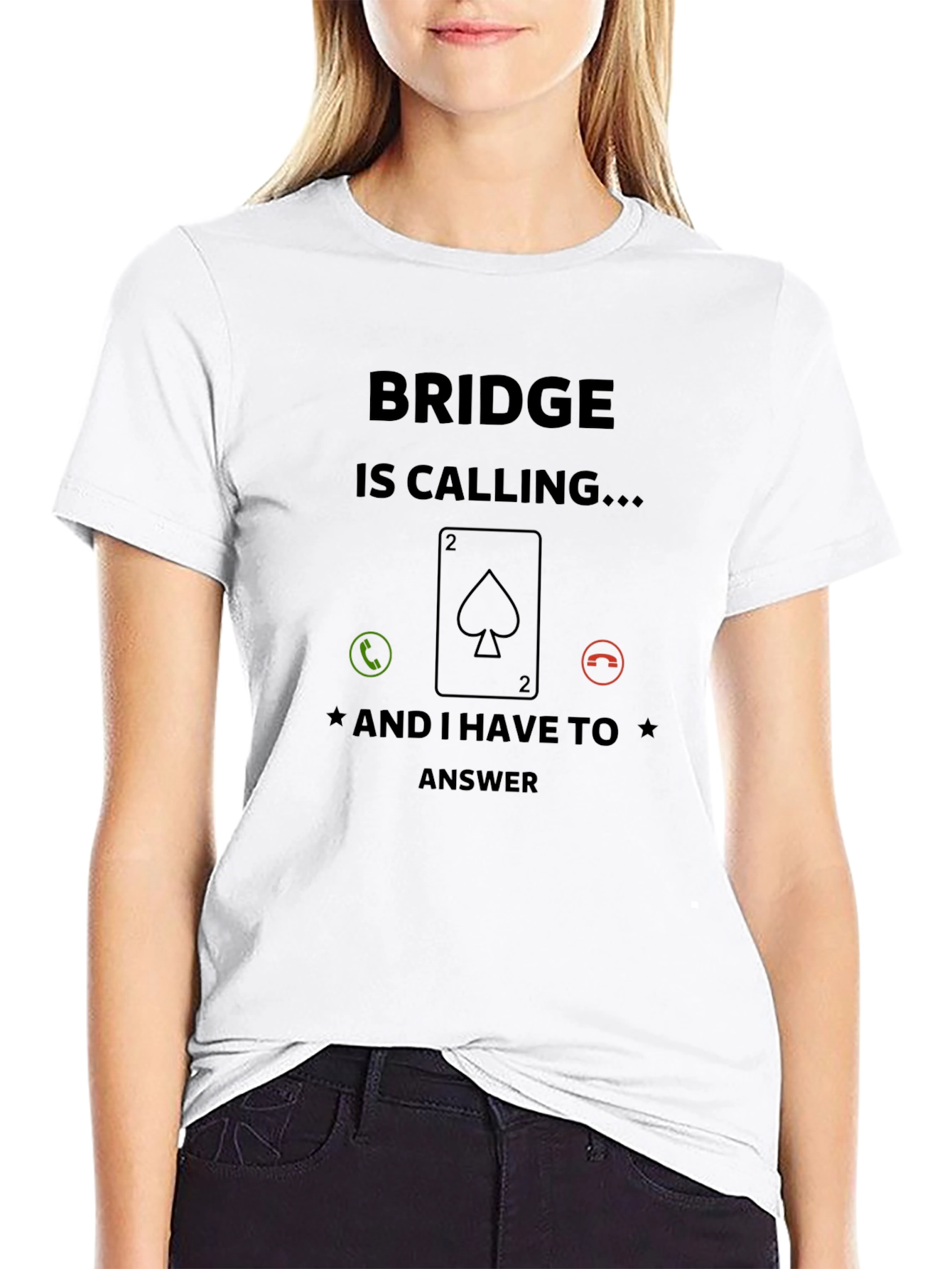 Black Bridge is Calling T-Shirt Funny Card Game Tee view 9
