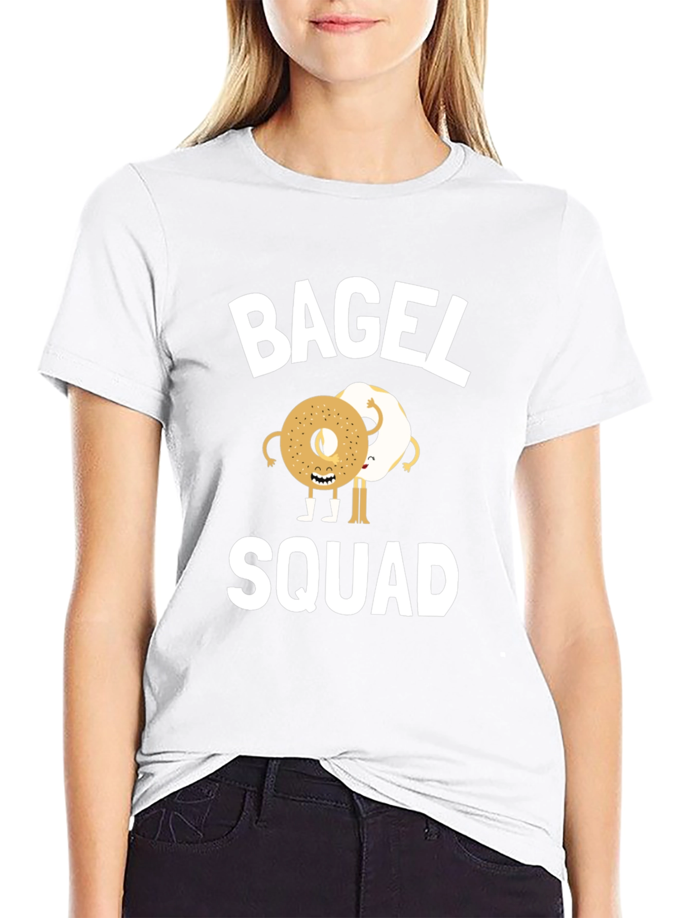 Black Bagel Squad Graphic Tee - Funny Foodie T-Shirt view 9