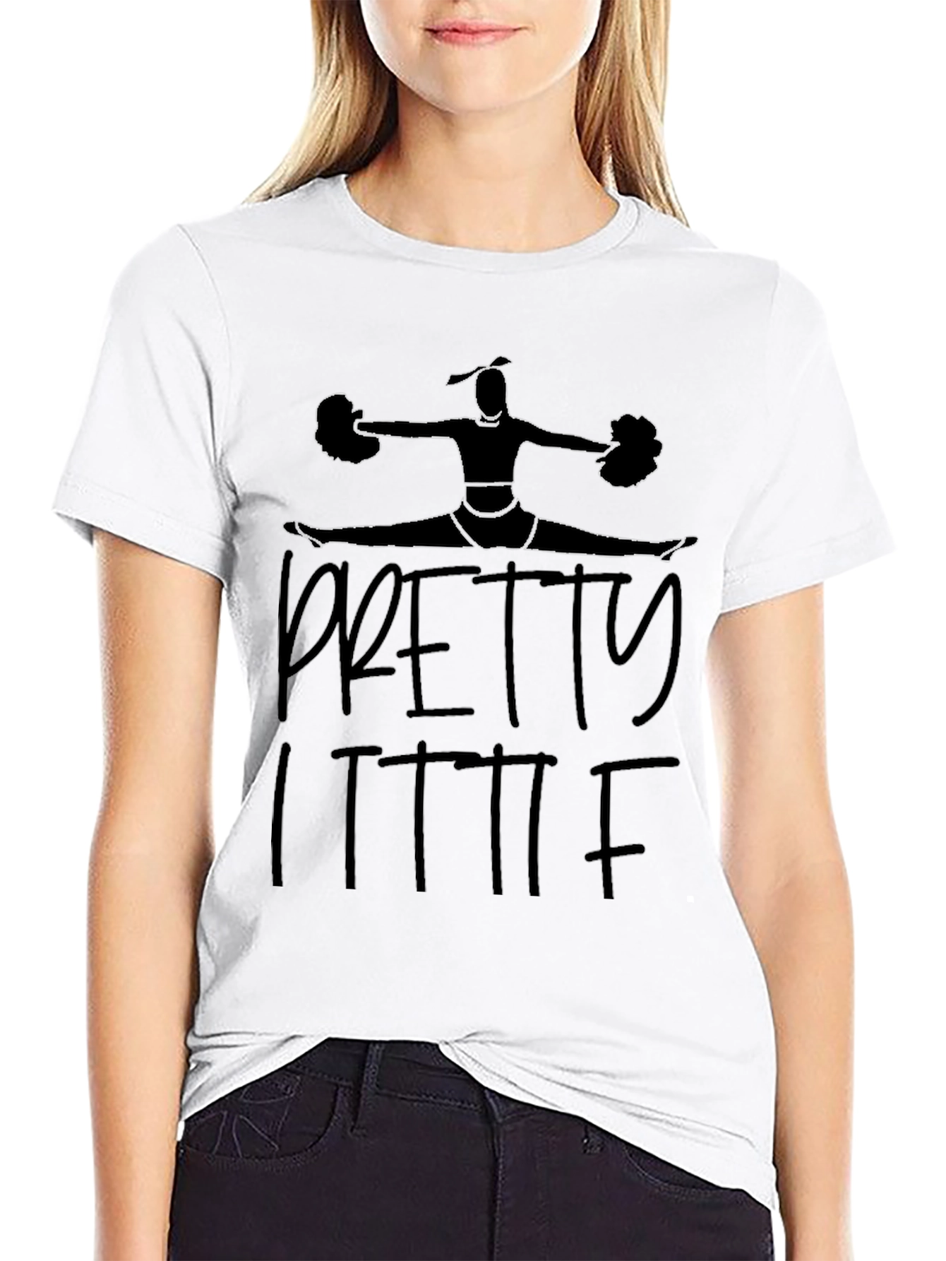 Black Pretty Little Cheer T-Shirt view 9