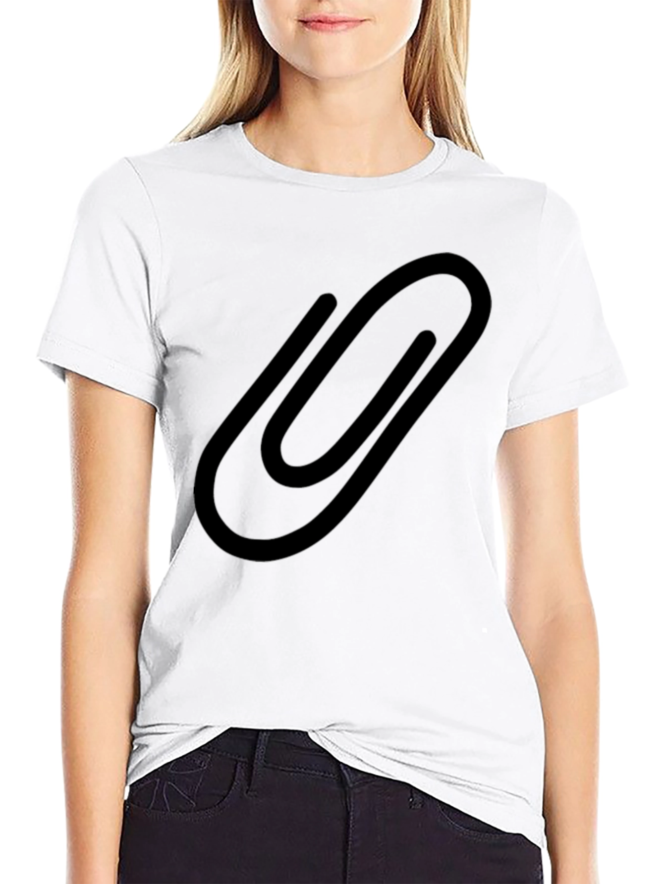 Black Paperclip Graphic T-Shirt view 9