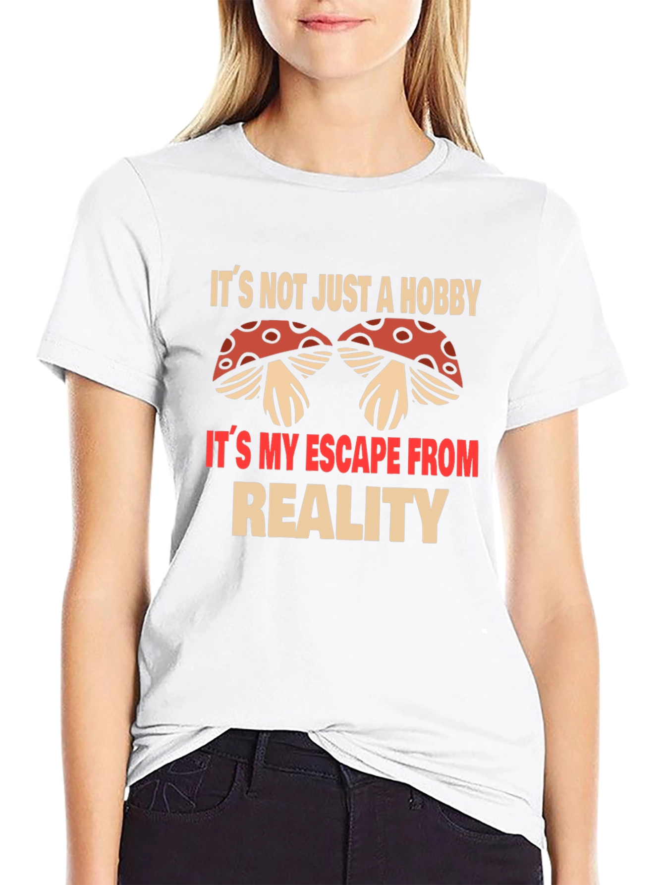 Black Mushroom Lover's Tee - Escape from Reality T-Shirt view 9