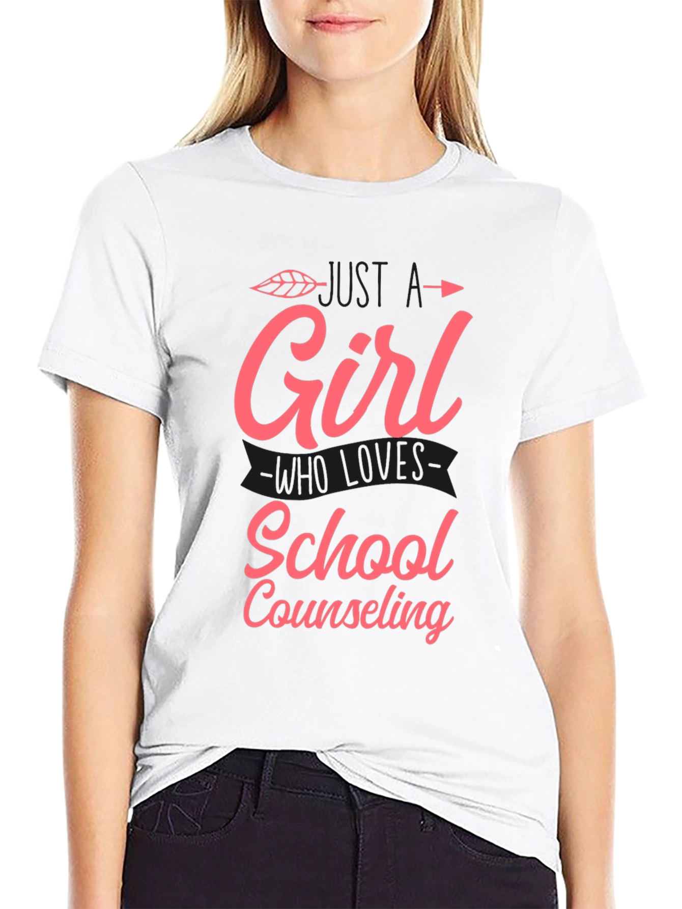 Black Girl Who Loves School Counseling T-Shirt view 9