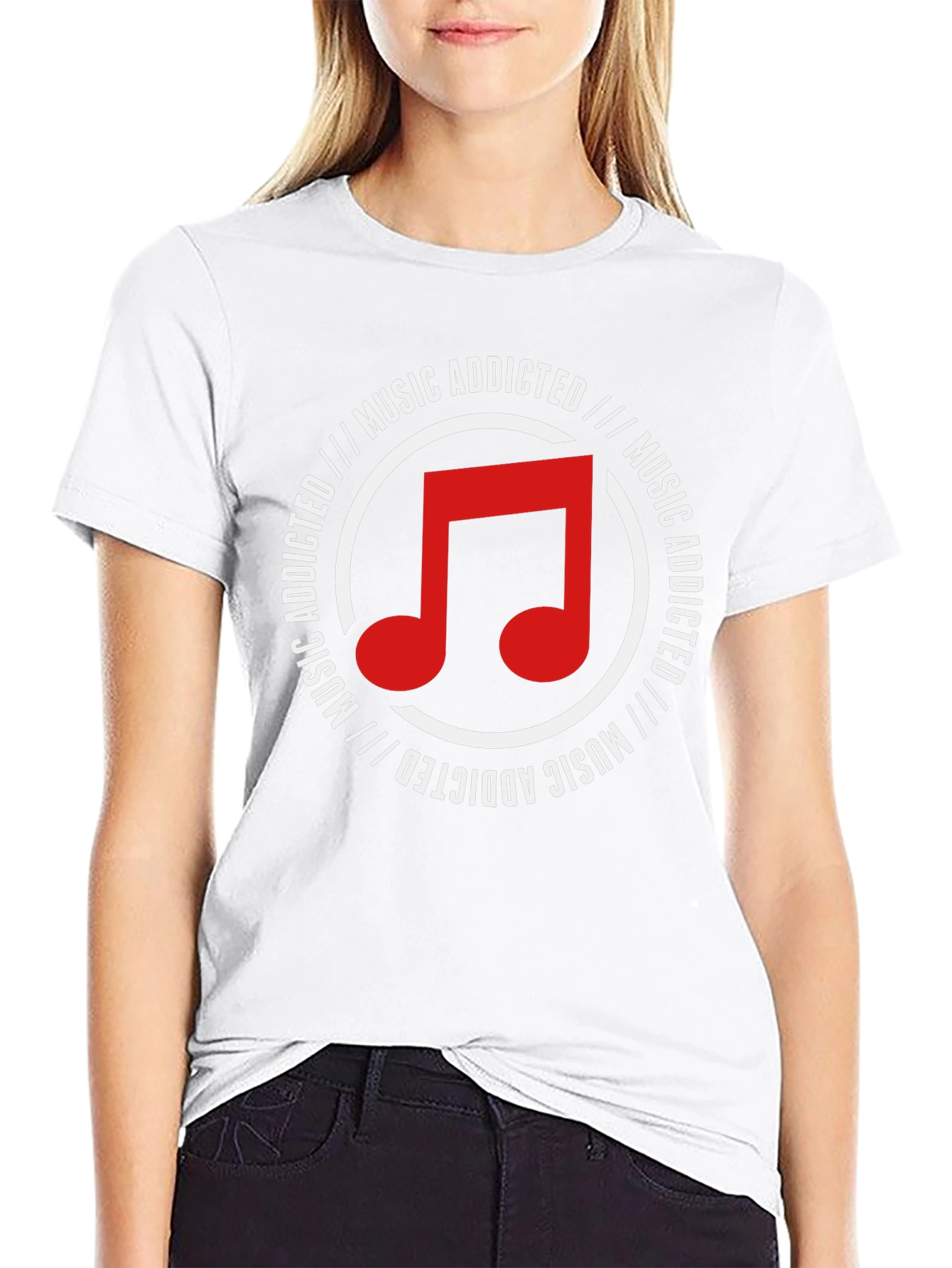 Black Music Addicted Graphic T-Shirt view 9