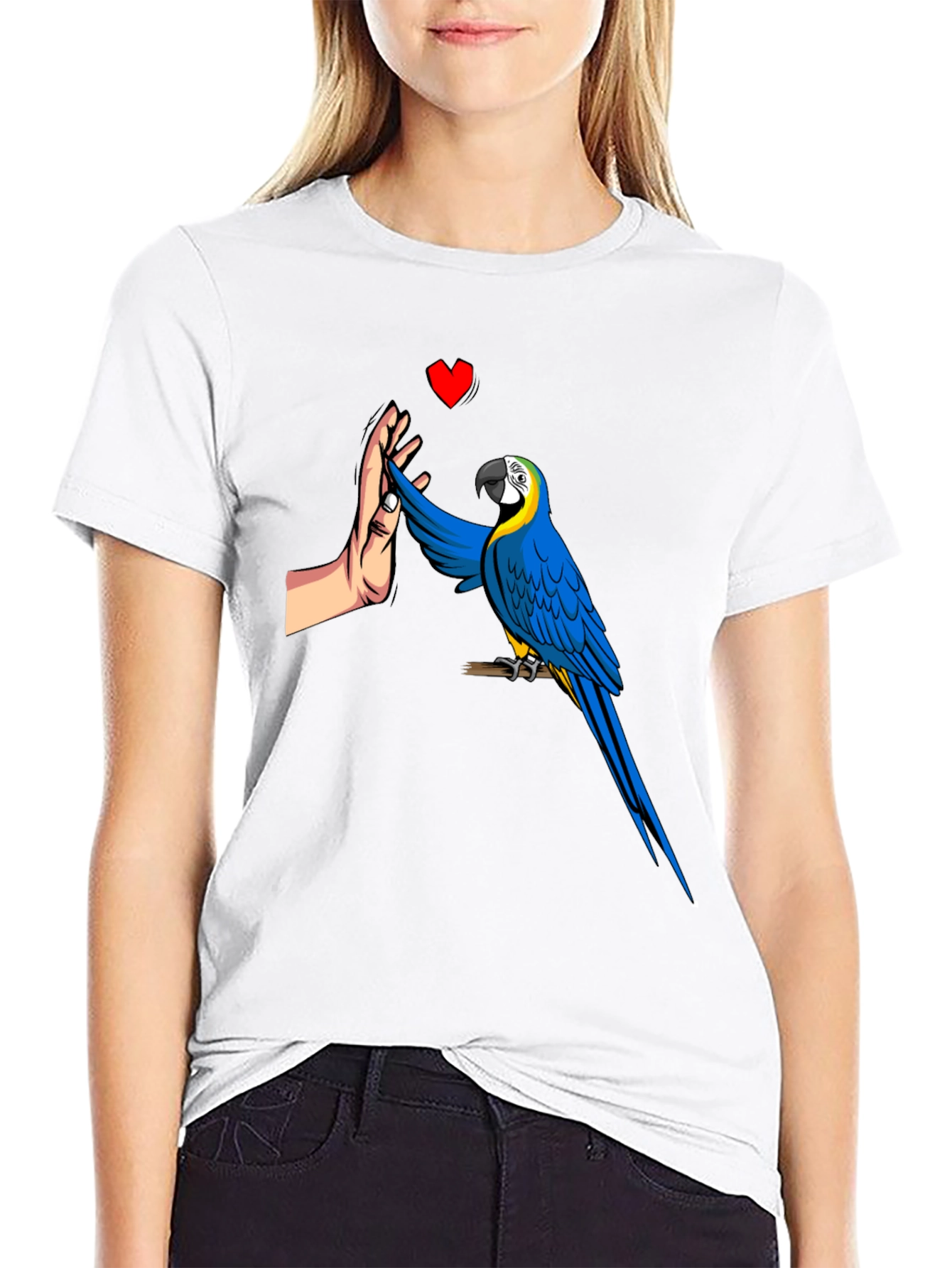 Black Parrot High Five Graphic Tee - Men's Black T-Shirt view 9