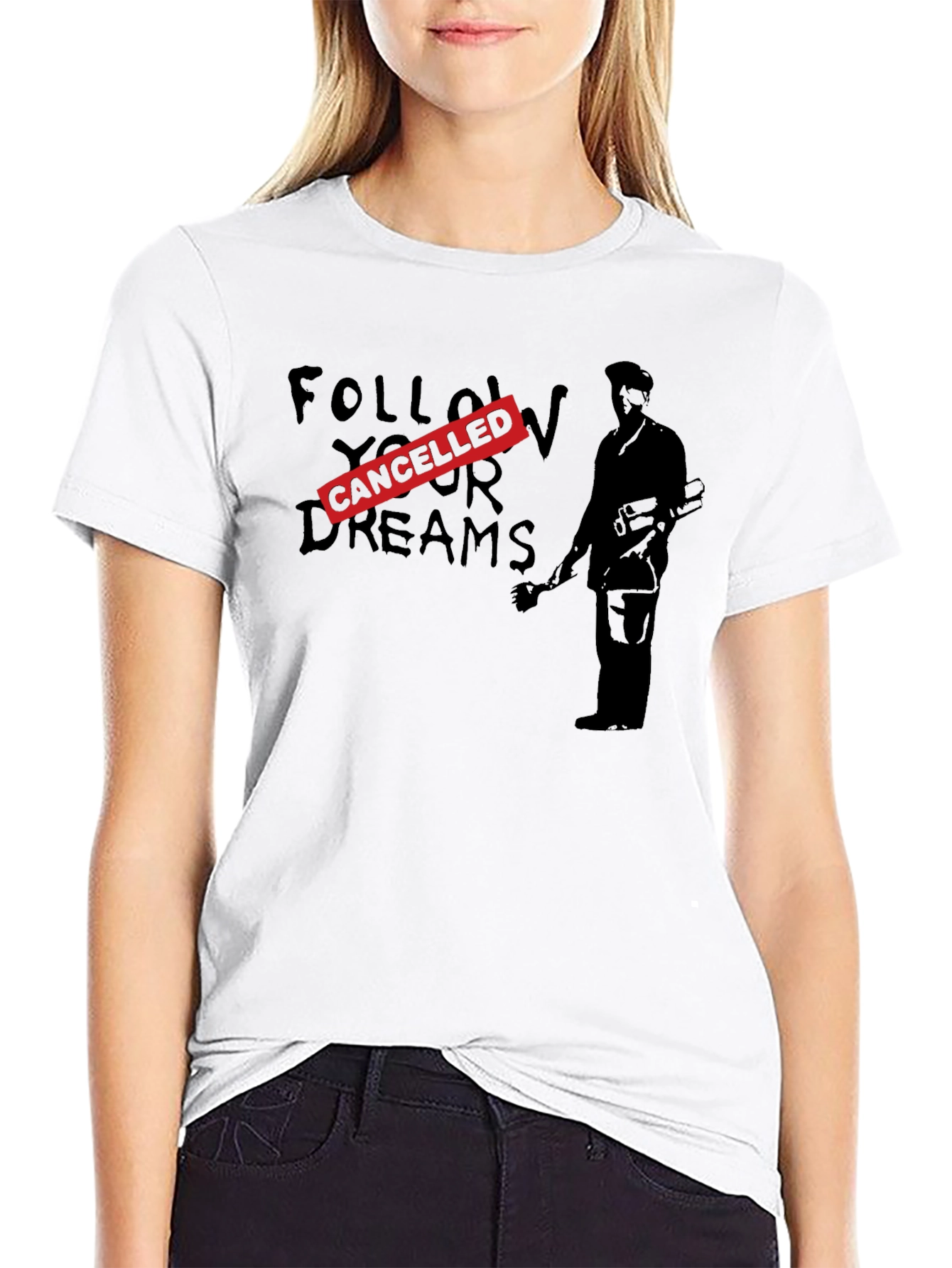 Black Cancelled Dreams Graphic T-Shirt - Black view 9