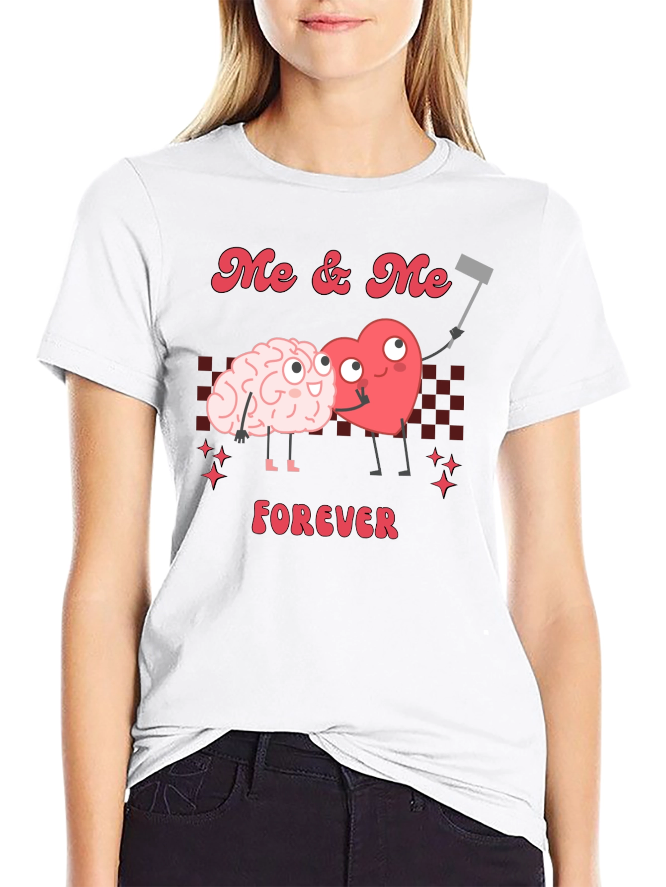 Black Me & Me Forever Graphic T-Shirt - Brain & Heart Love Tee view 9