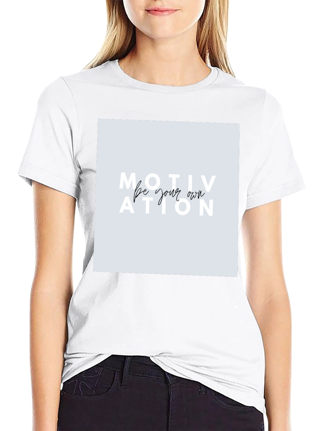 Black Motivational Graphic Tee - Be Your Own Motivation view 9