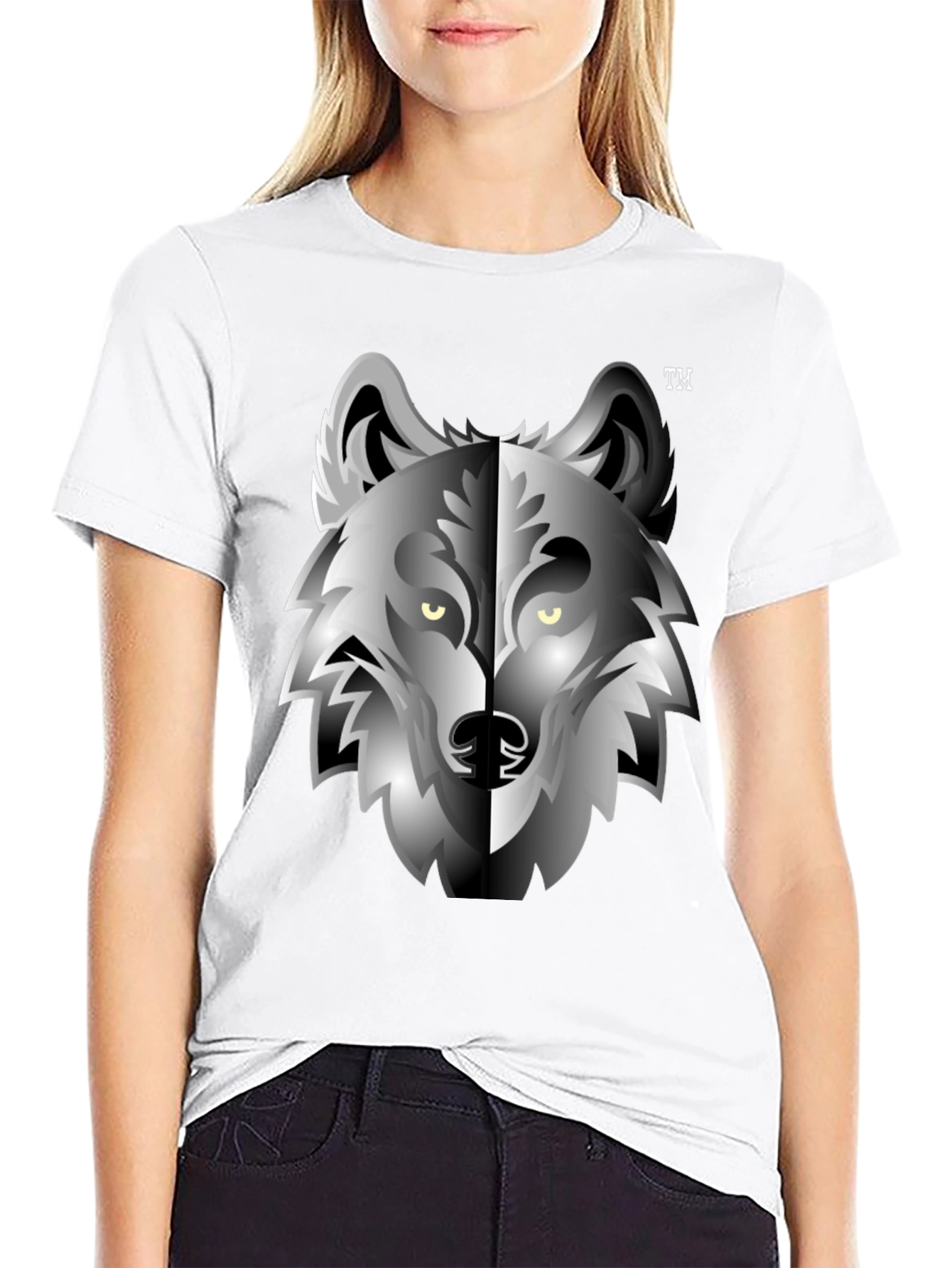 Black Wolf Graphic Tee - Cool Animal Design T-Shirt view 9
