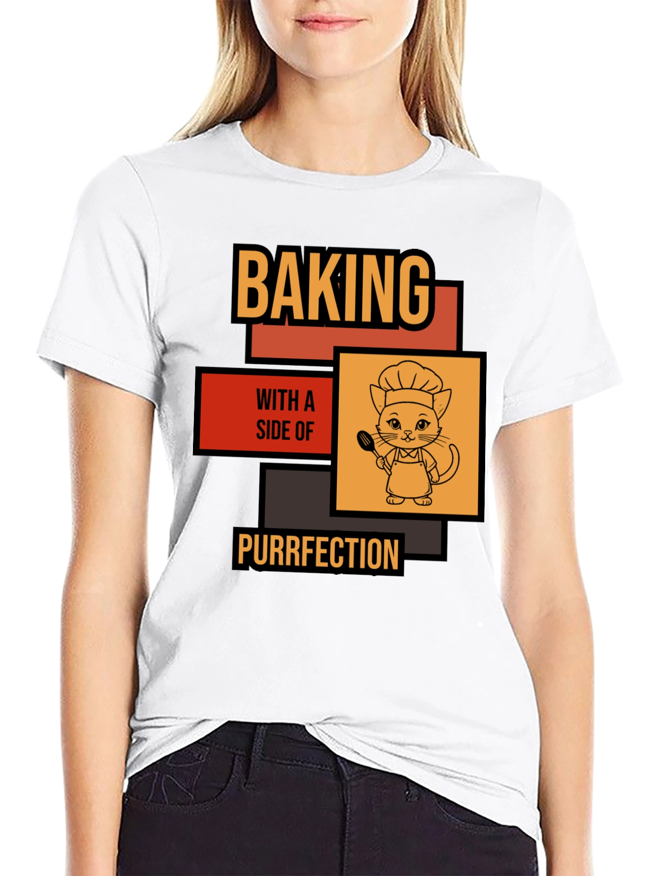 Black Baking with a Side of Purrfection T-Shirt view 9