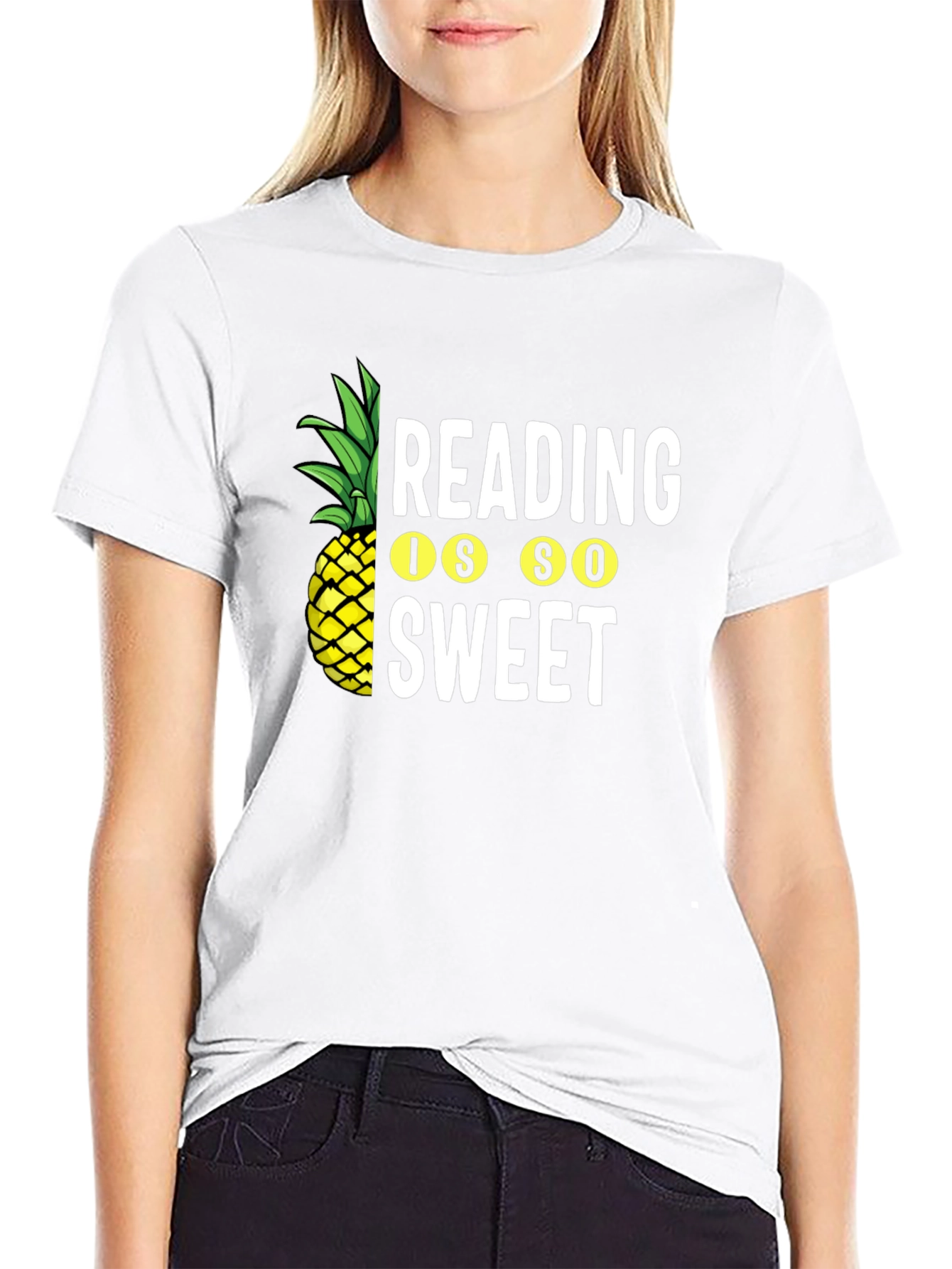 Black Reading is So Sweet Pineapple Graphic Tee view 9