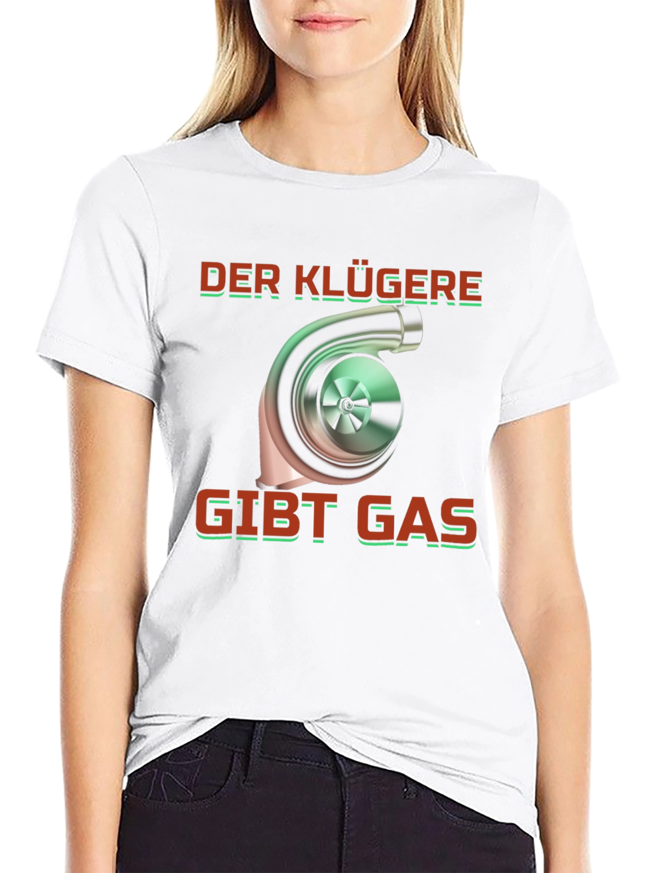Black Der Klügere Gibt Gas Turbo T-Shirt view 9