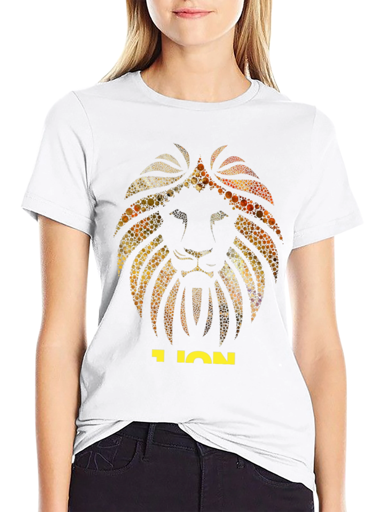 Black Lion Graphic Black T-Shirt - Stylish Animal Print Tee view 9