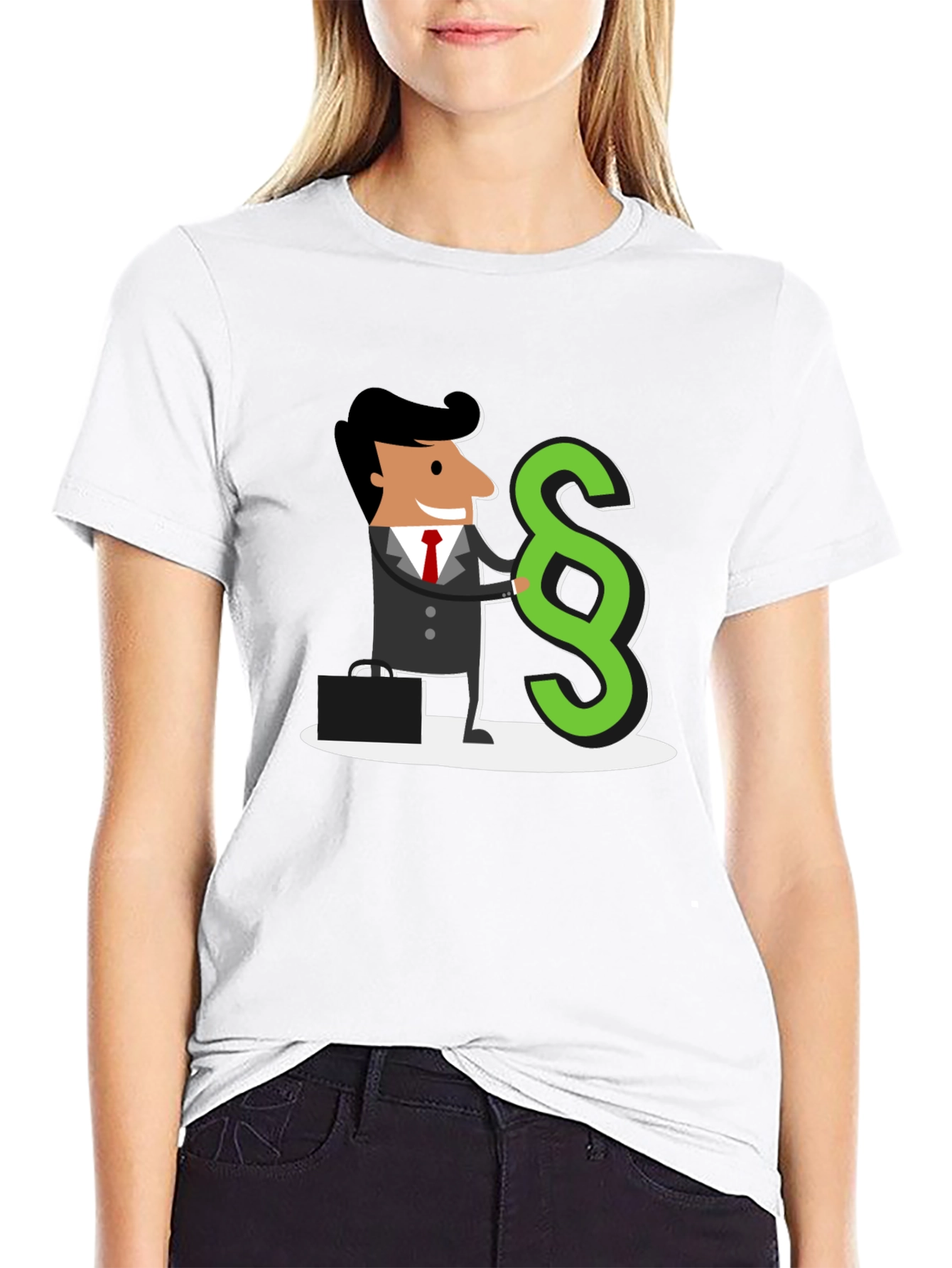 Black Lawyer Paragraph Symbol Graphic T-Shirt view 9