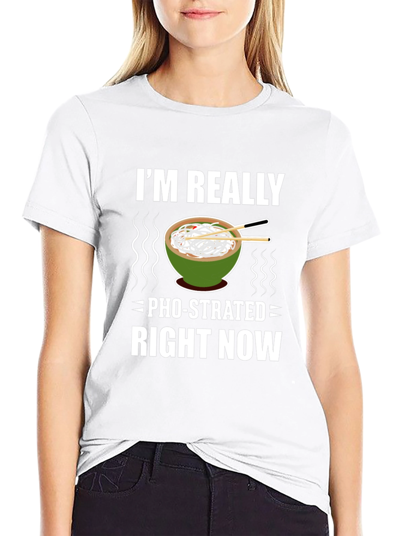 Black Pho-strated T-Shirt: Funny Noodle Soup Tee view 9