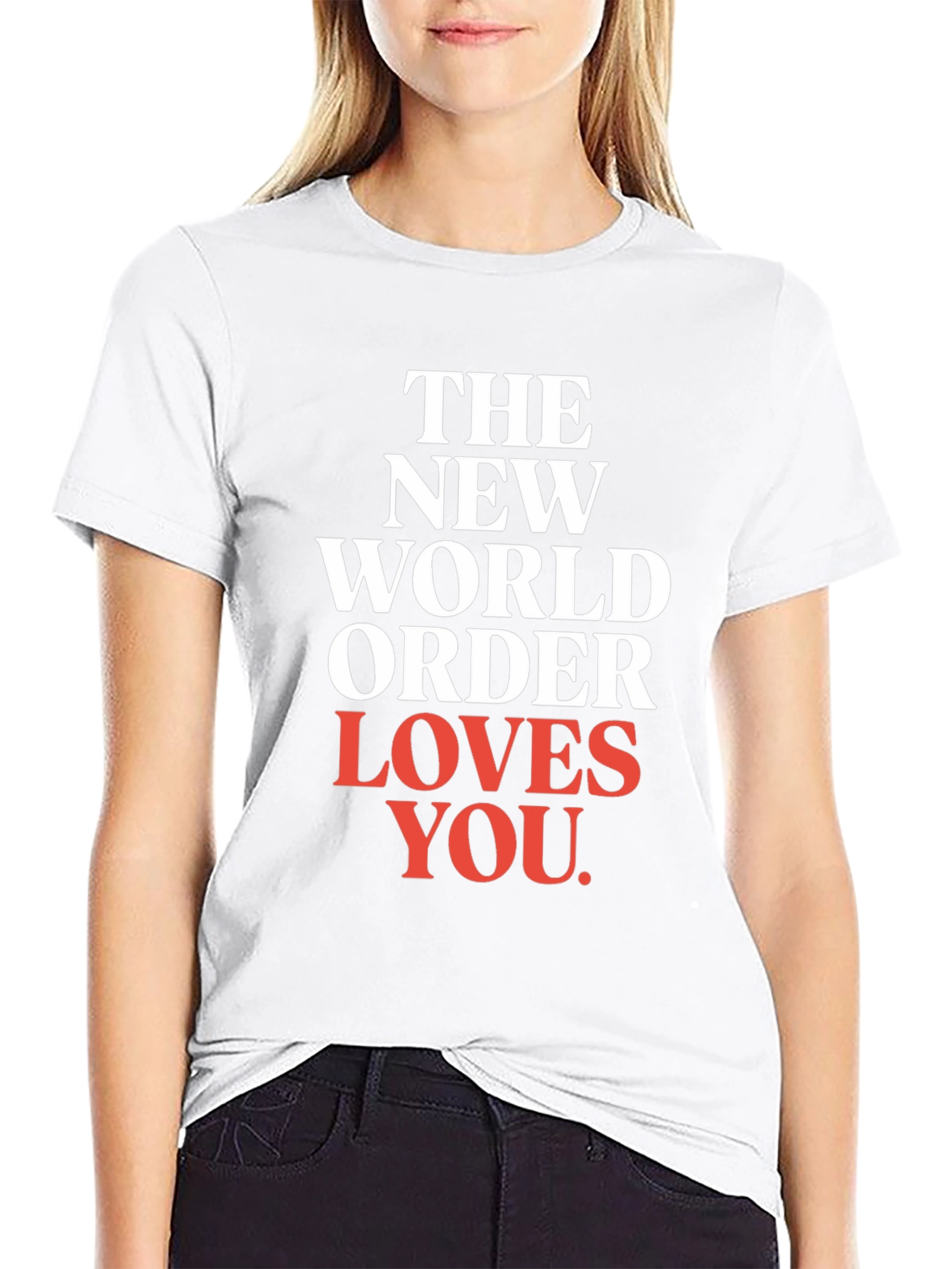 Black The New World Order Loves You T-Shirt view 9