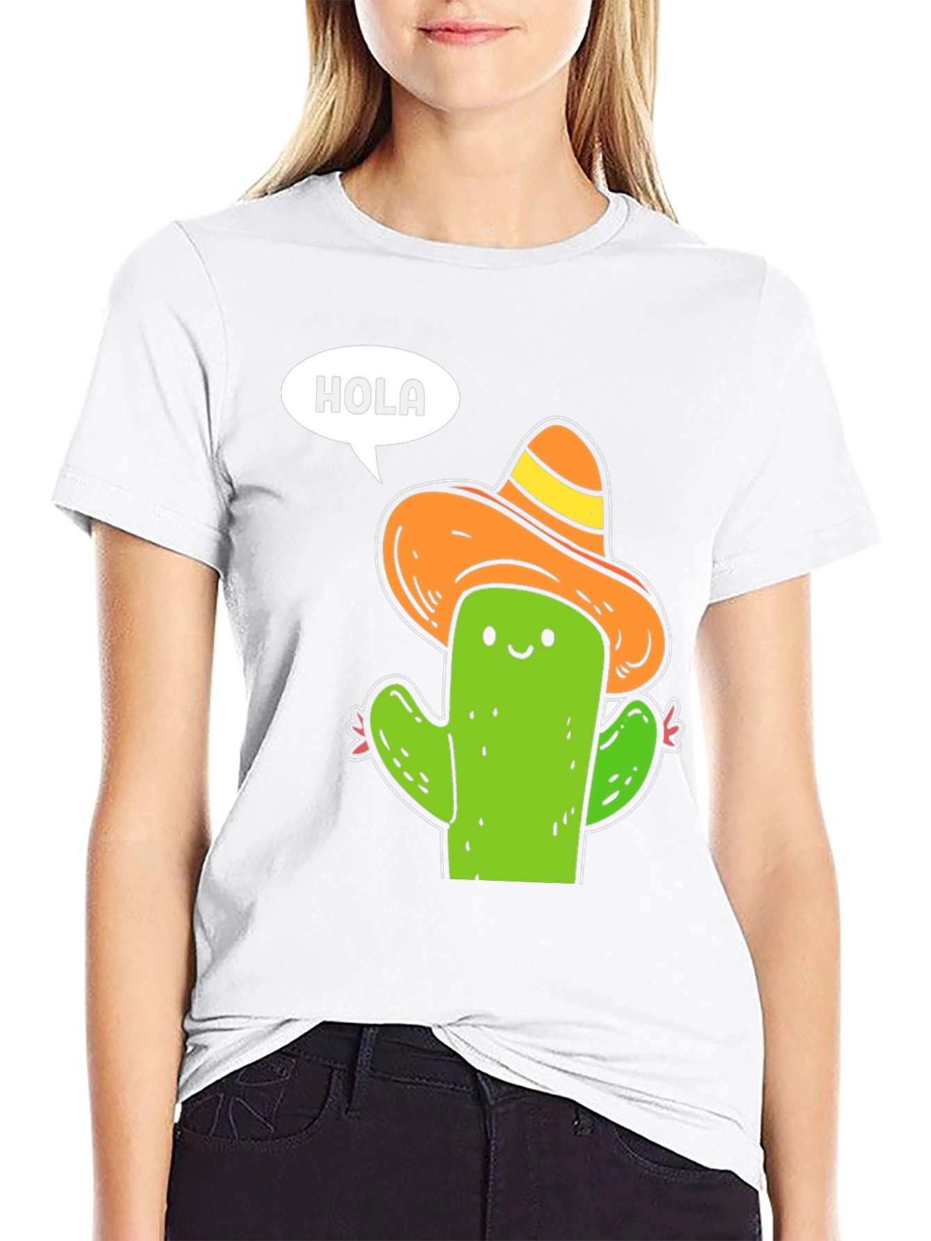 Black Hola Cactus T-Shirt view 9