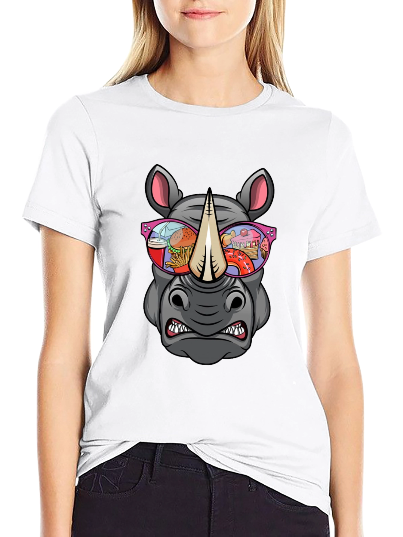 Black Rhino Fast Food Sunglasses Graphic Tee view 9