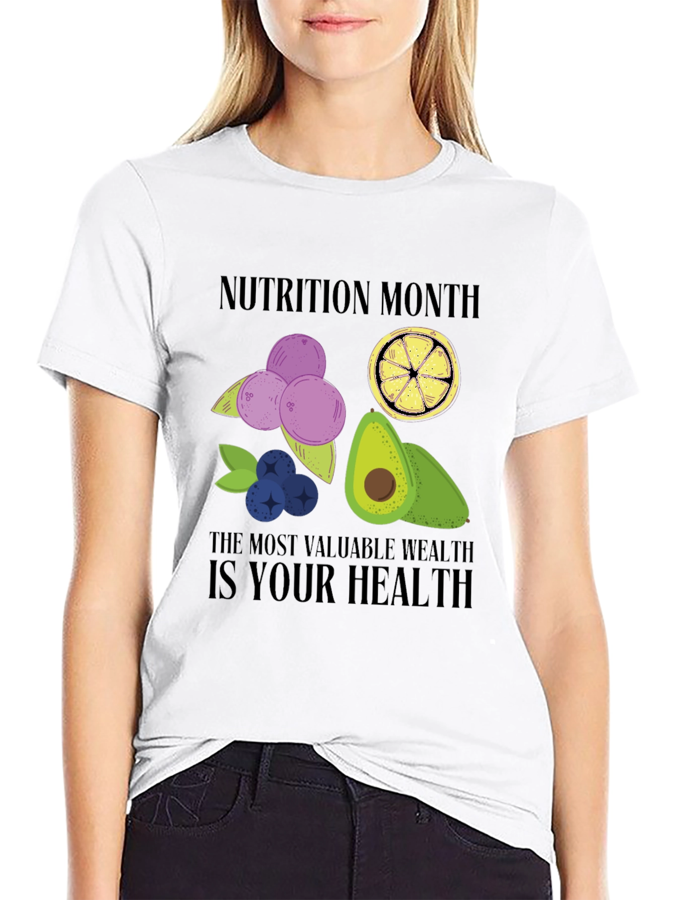 Black Nutrition Month T-Shirt: Healthy Wealth view 9