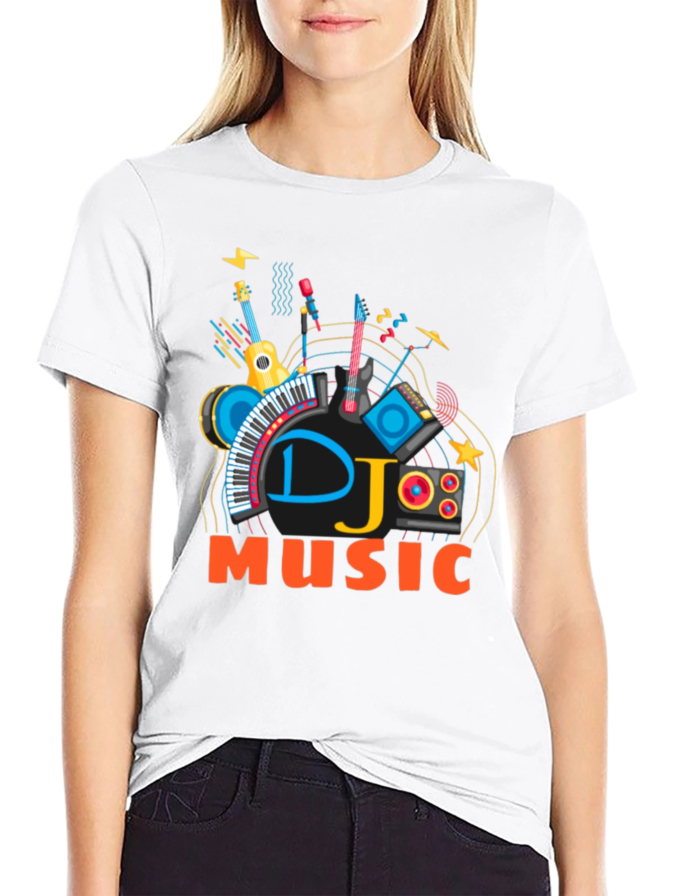 Black DJ Music Graphic T-Shirt view 9