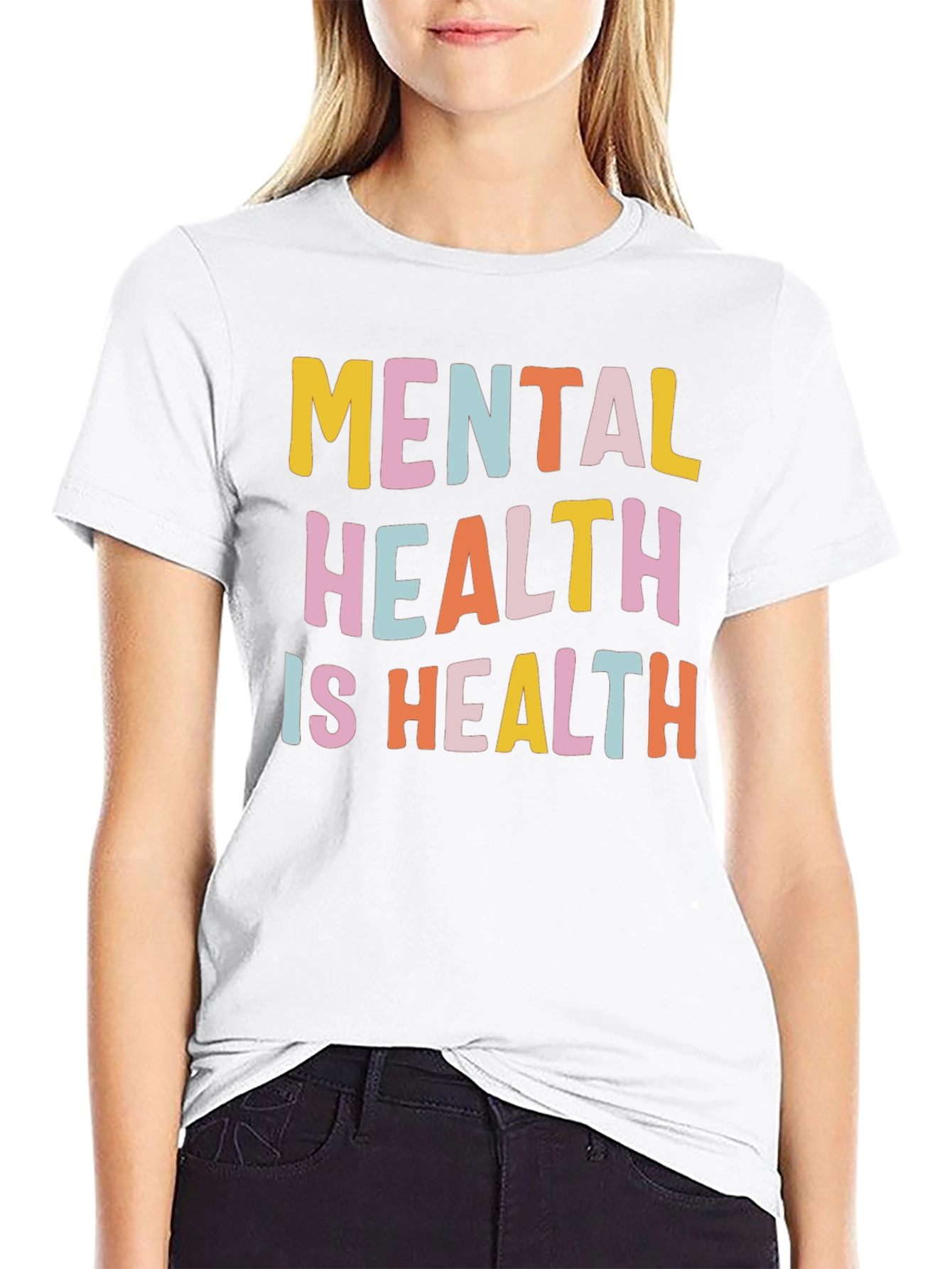 Black Mental Health Is Health Graphic Tee - Black view 9