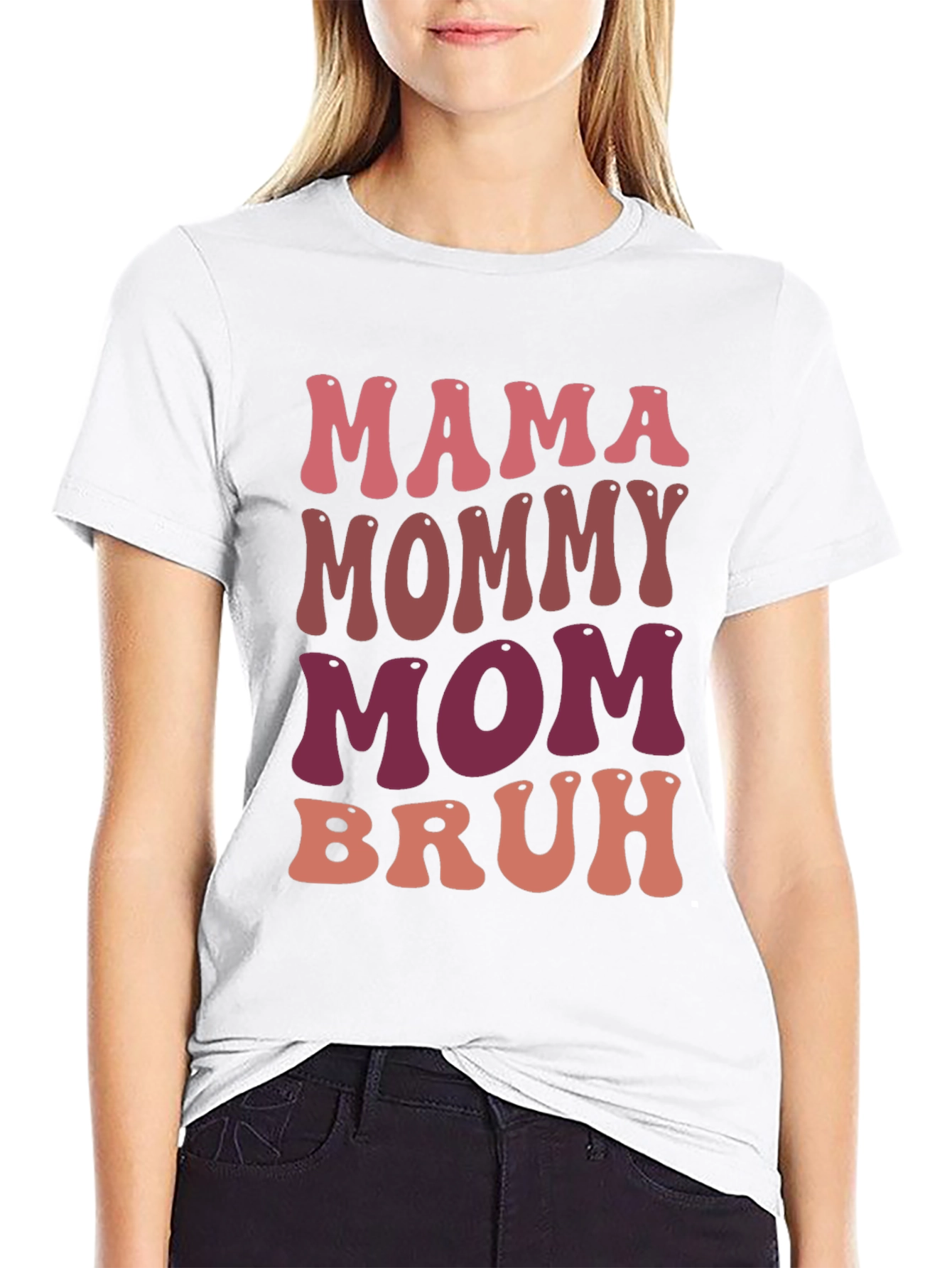 Black Mama Mommy Mom Bruh Graphic Tee view 9