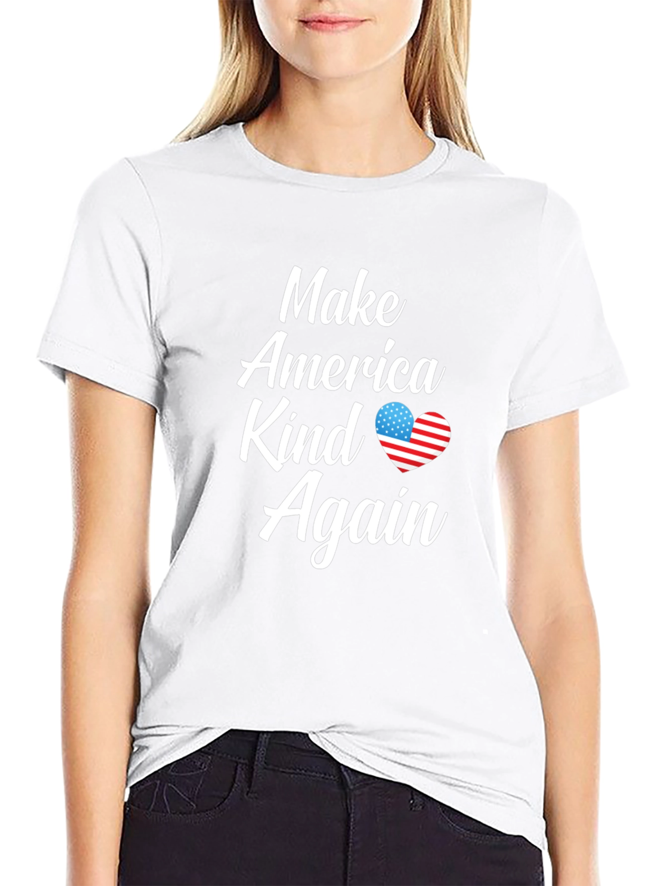 Black Make America Kind Again Graphic Tee view 9