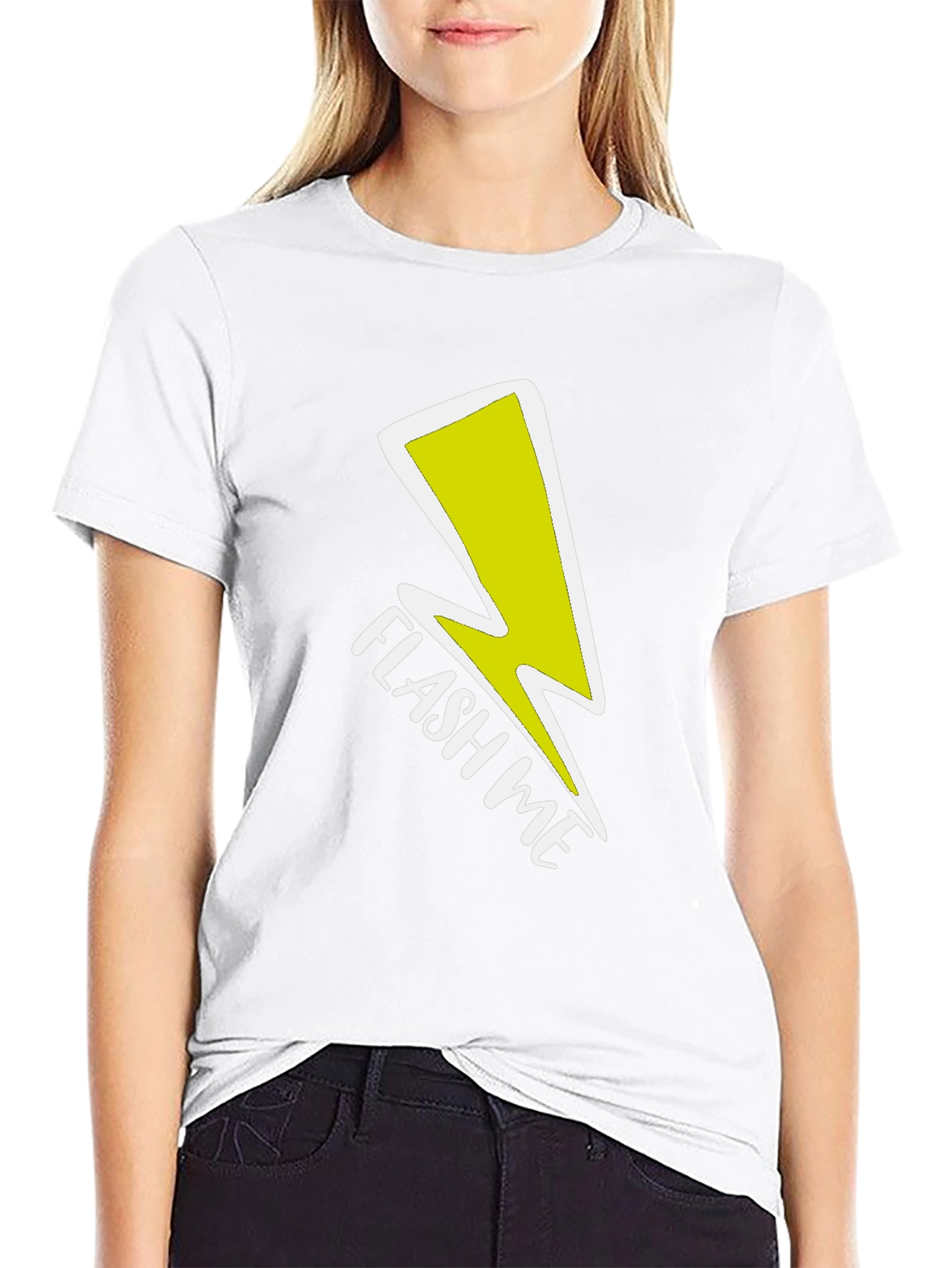 Black Flash Me Graphic Tee - Bold Statement Shirt view 9