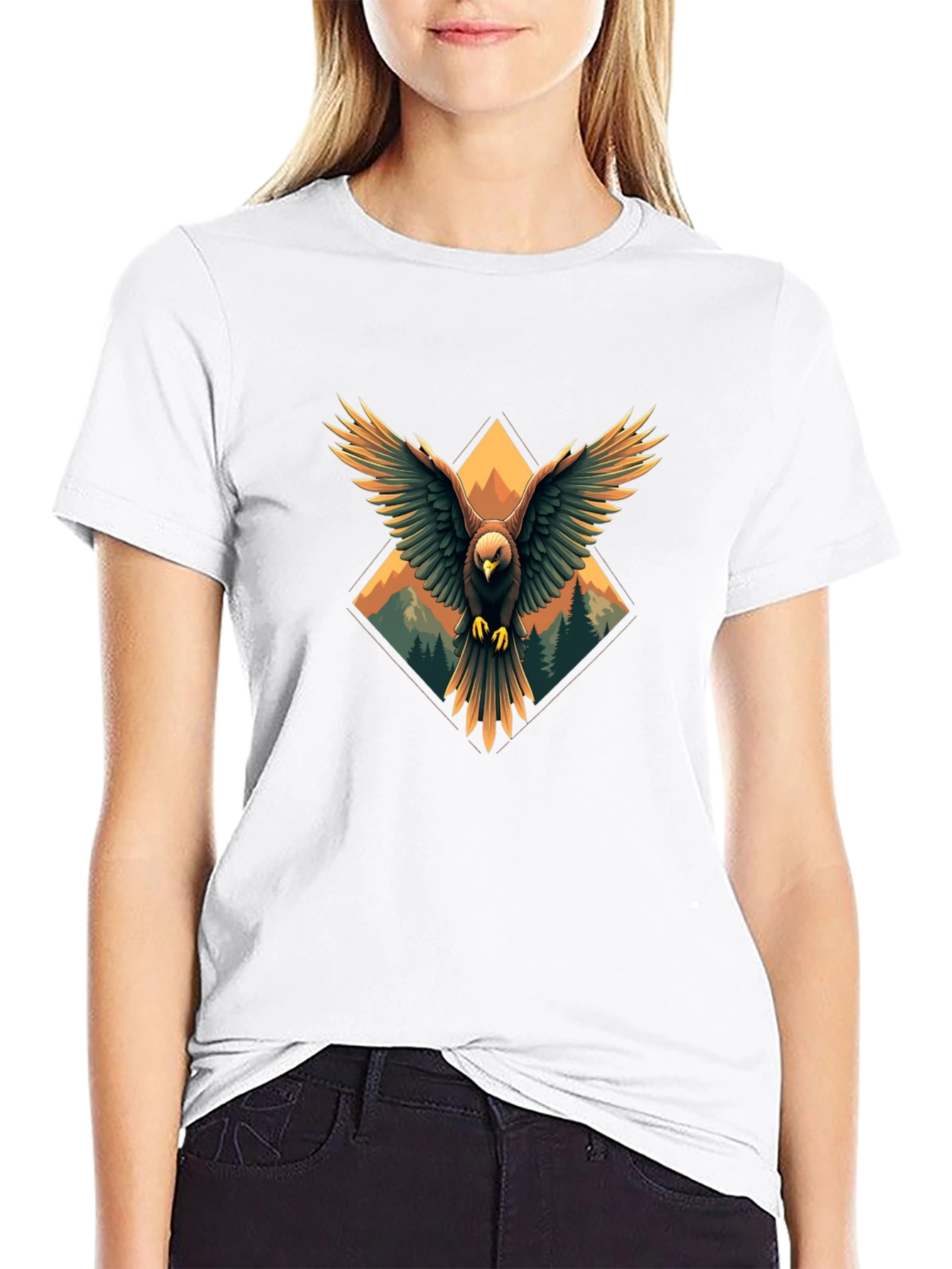 Black Eagle Graphic Tee - Black view 9