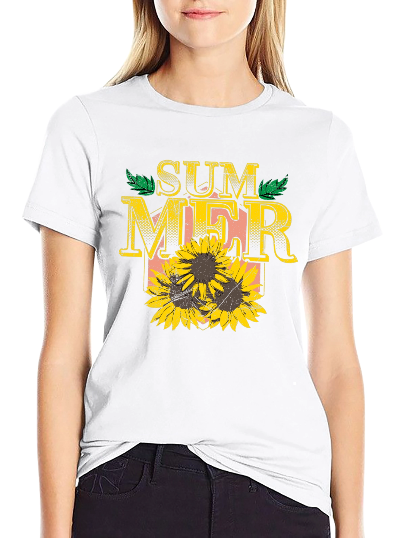 Summer Sunflower Graphic T-Shirt - 9