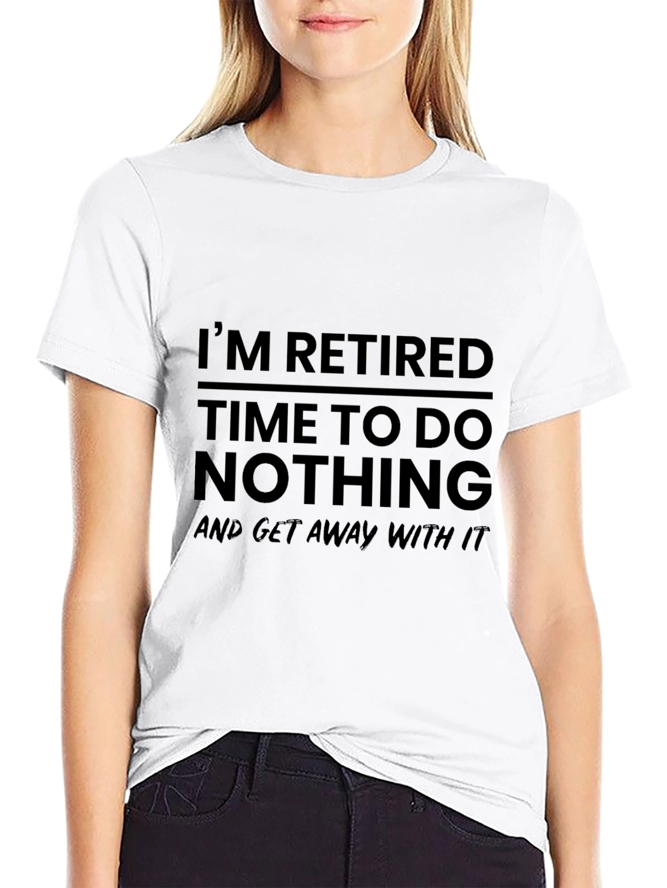 Black Retired Time to Do Nothing Black T-Shirt view 9
