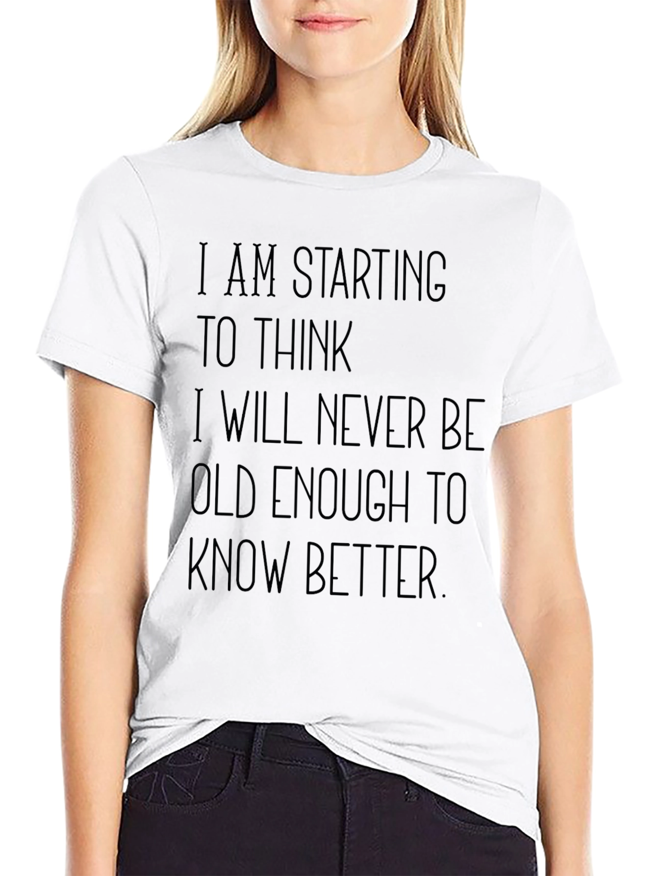 Black Humorous "Never Old Enough" Graphic Tee view 9