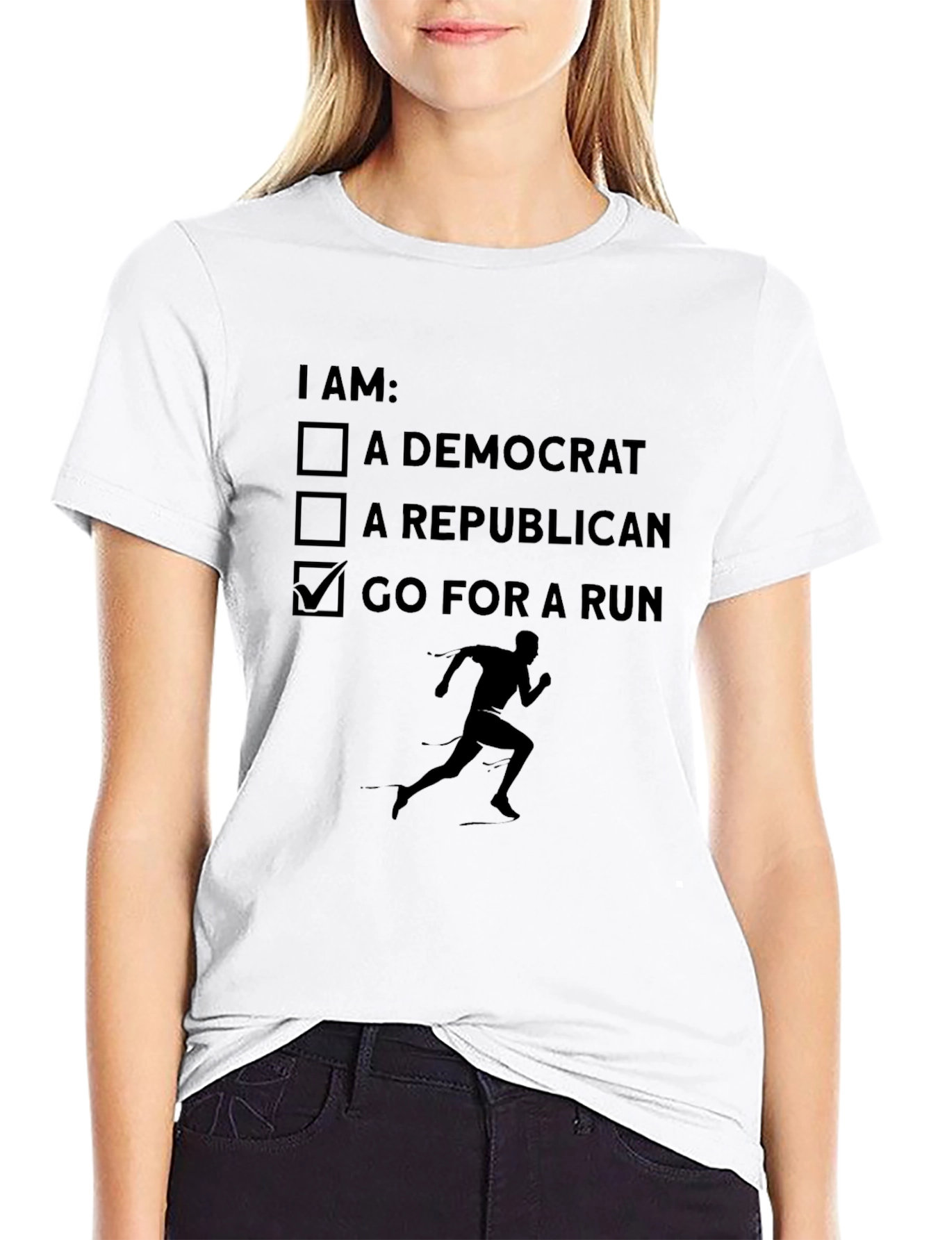 Black Running is My Party T-Shirt view 9