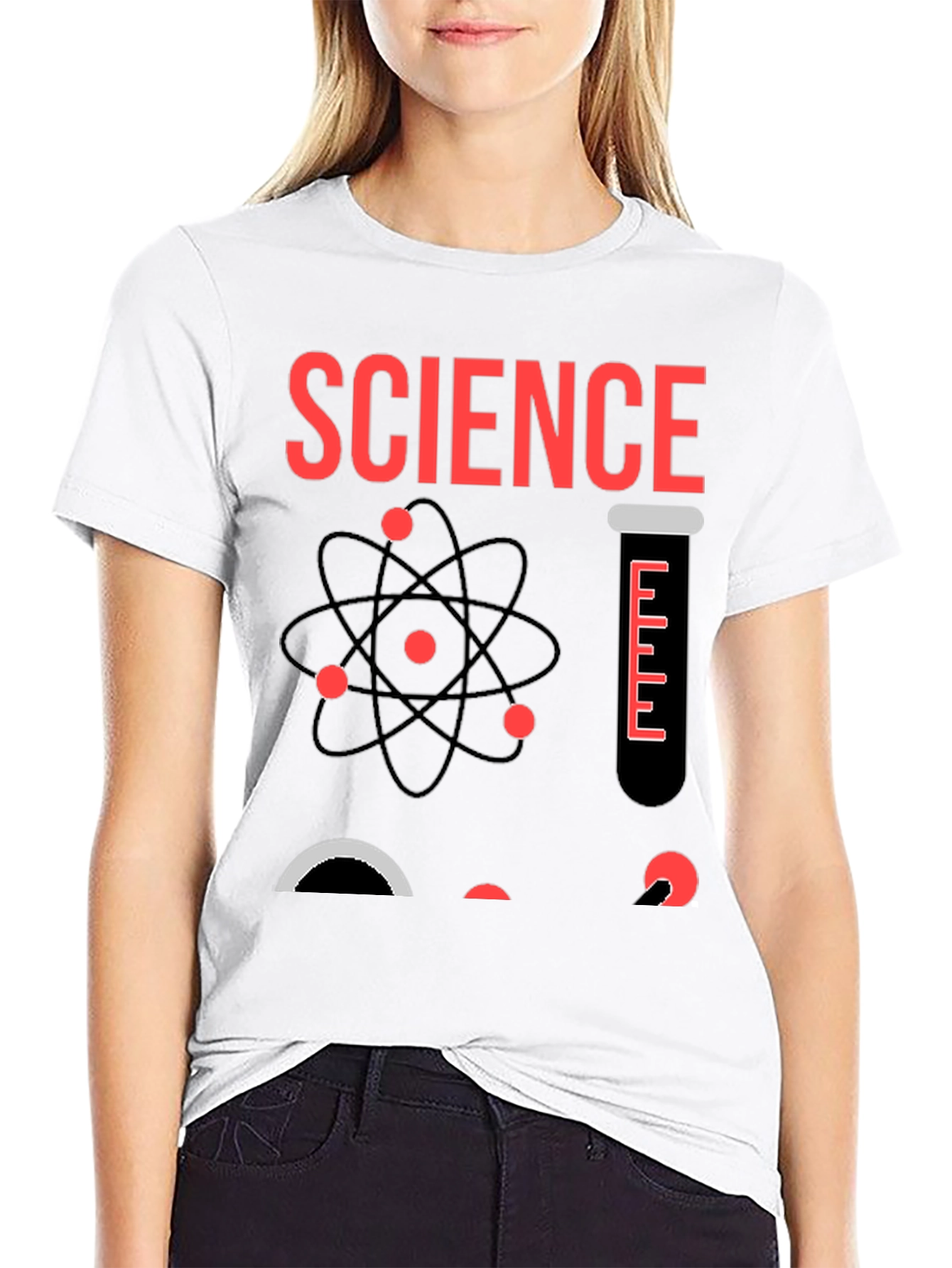 Black Science Graphic T-Shirt - Black Cotton Blend view 9