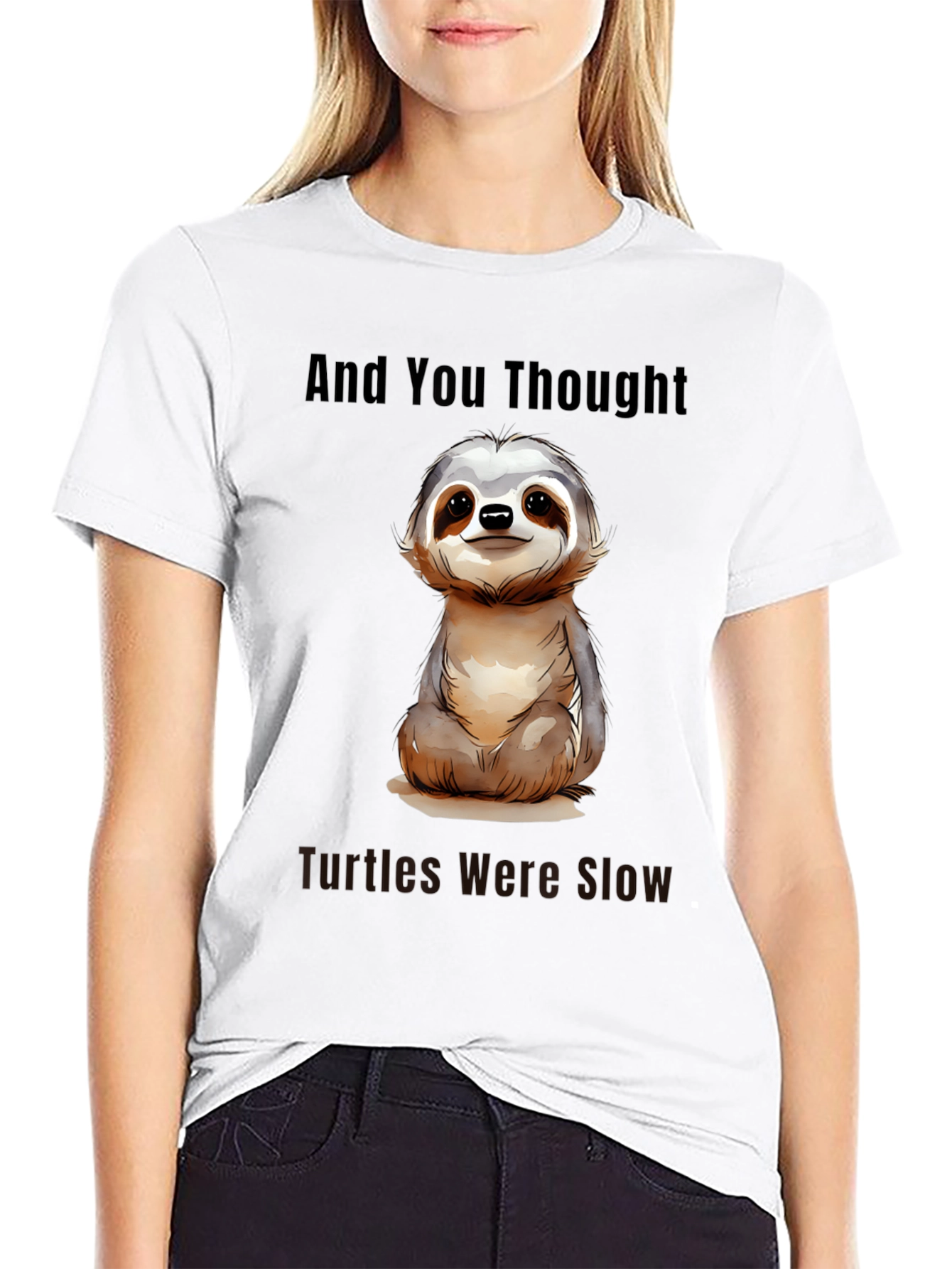 Black Sloth Graphic Tee - And You Thought Turtles Were Slow view 9