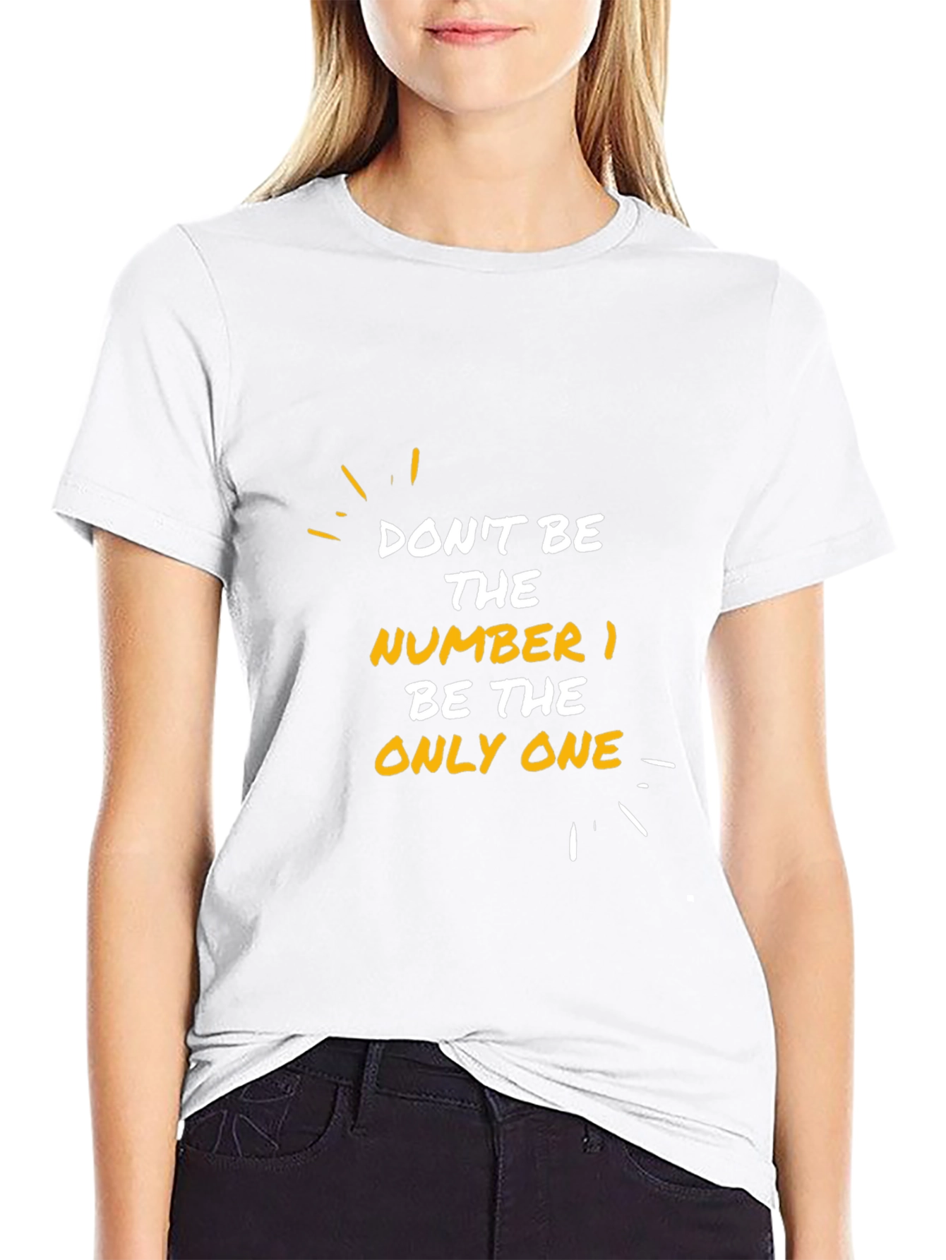 Black Motivational Graphic T-Shirt: Be the Only One view 9