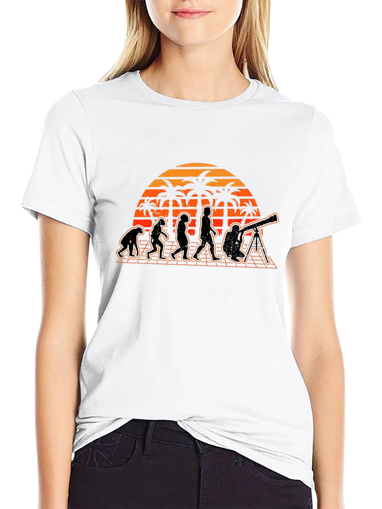 Black Evolution of Astronomer Sunset Tee view 9