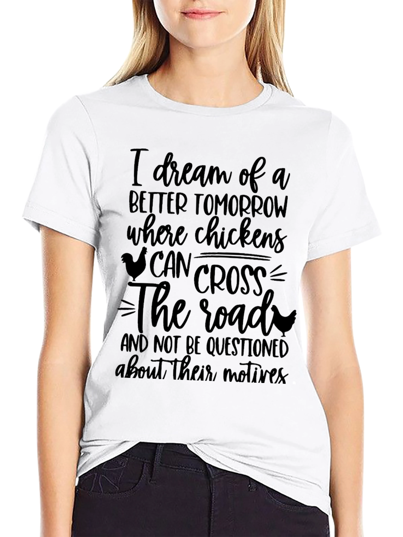 Black I Dream of Chickens T-Shirt - Funny Chicken Lover Tee view 9