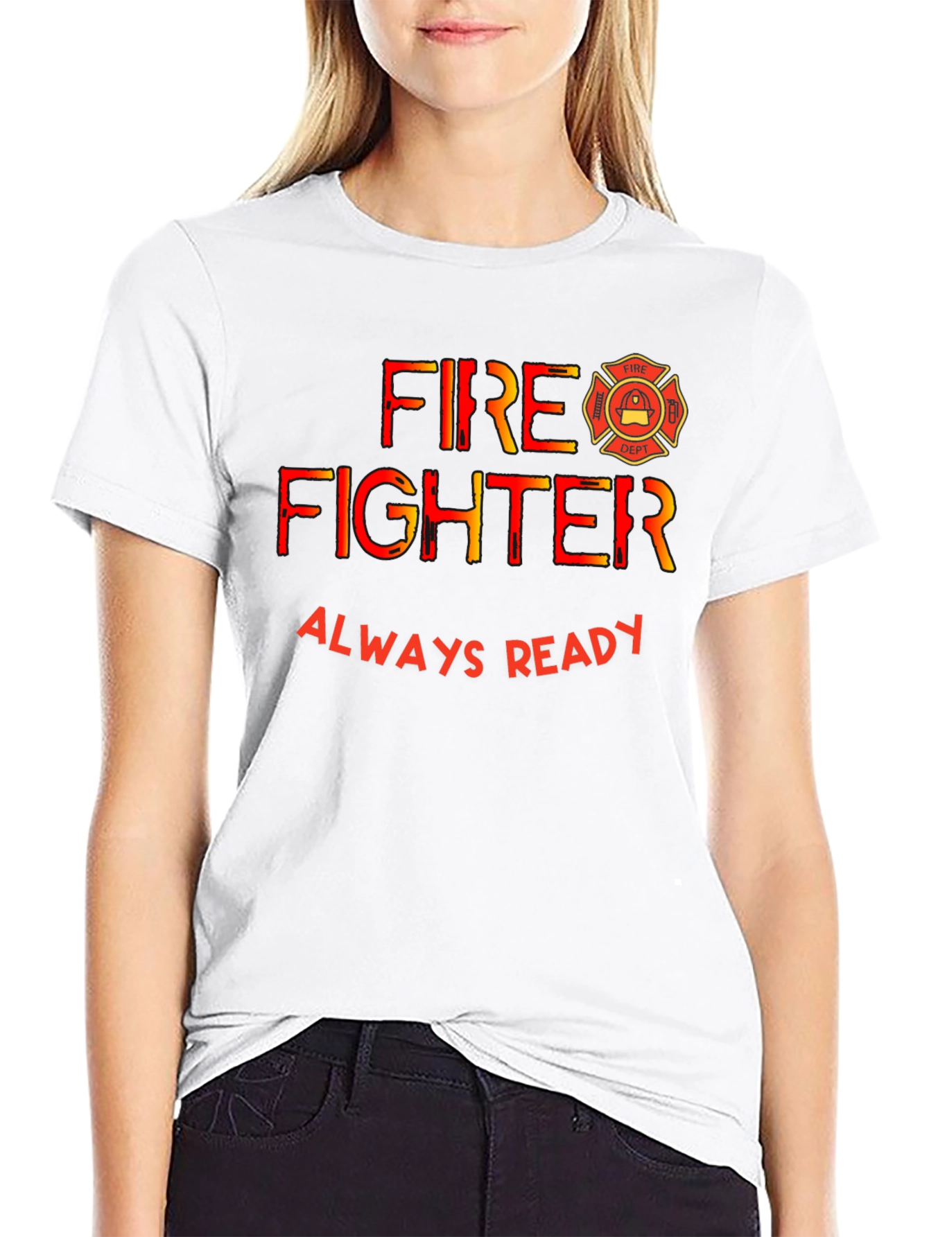 Black Firefighter Always Ready Black T-Shirt view 9